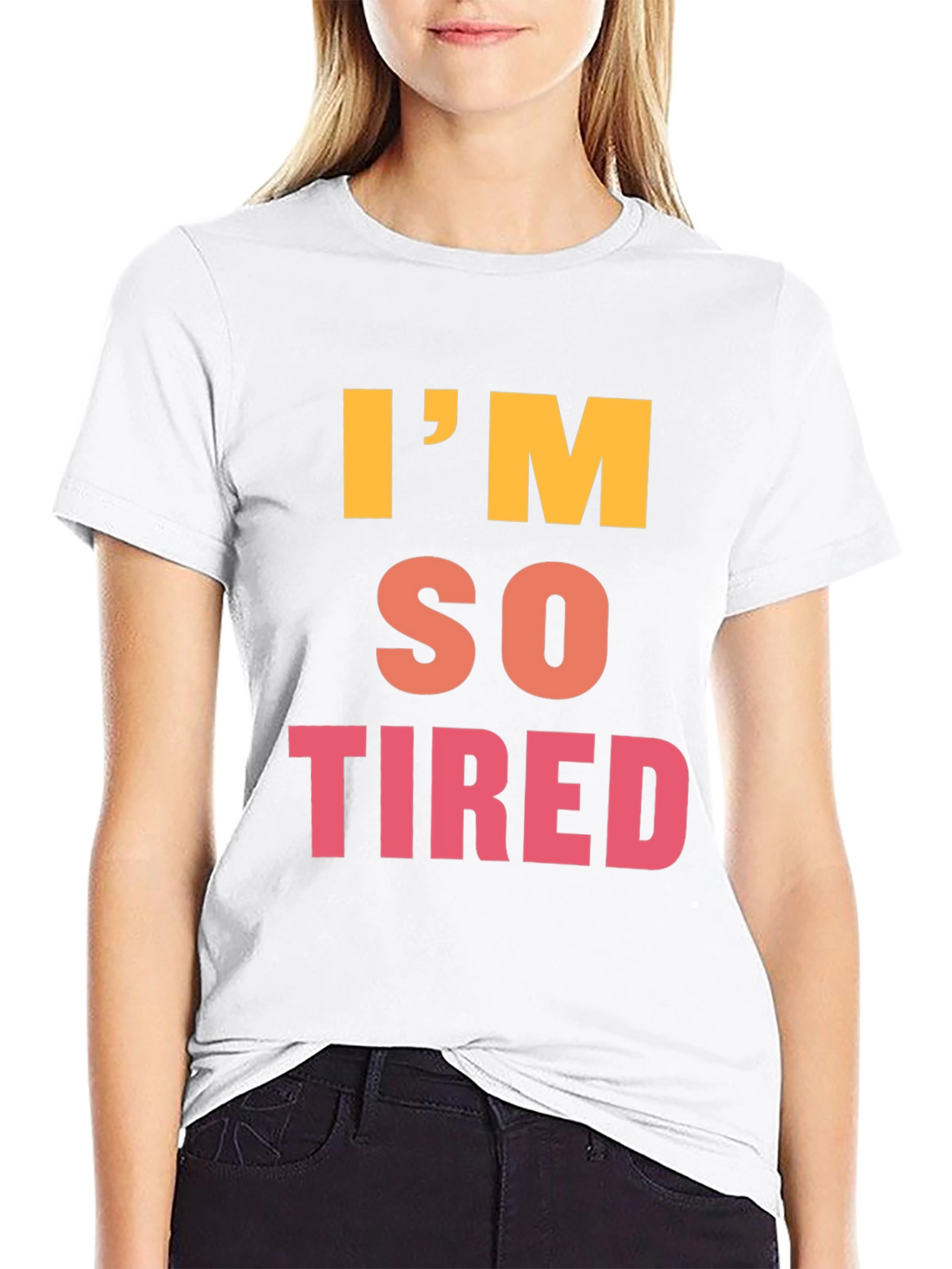 Im So Tired Graphic Tee - Black