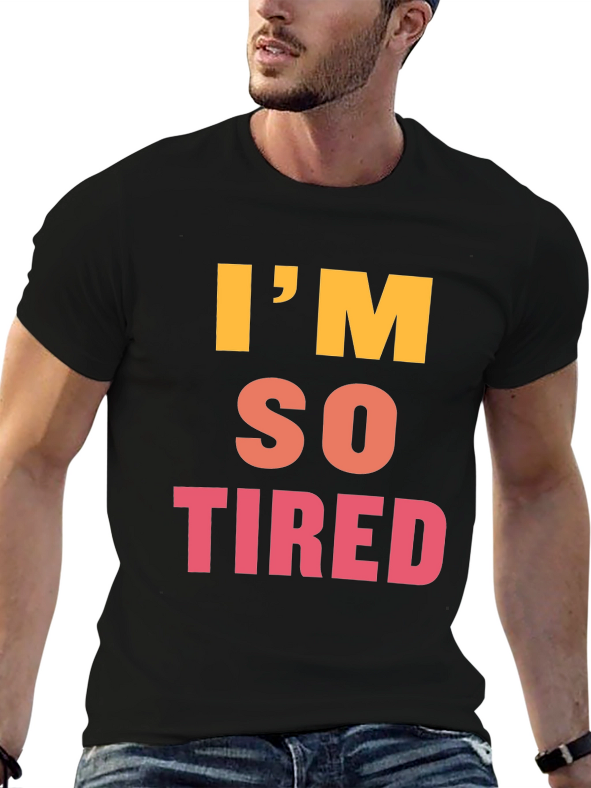 Im So Tired Graphic Tee - Black