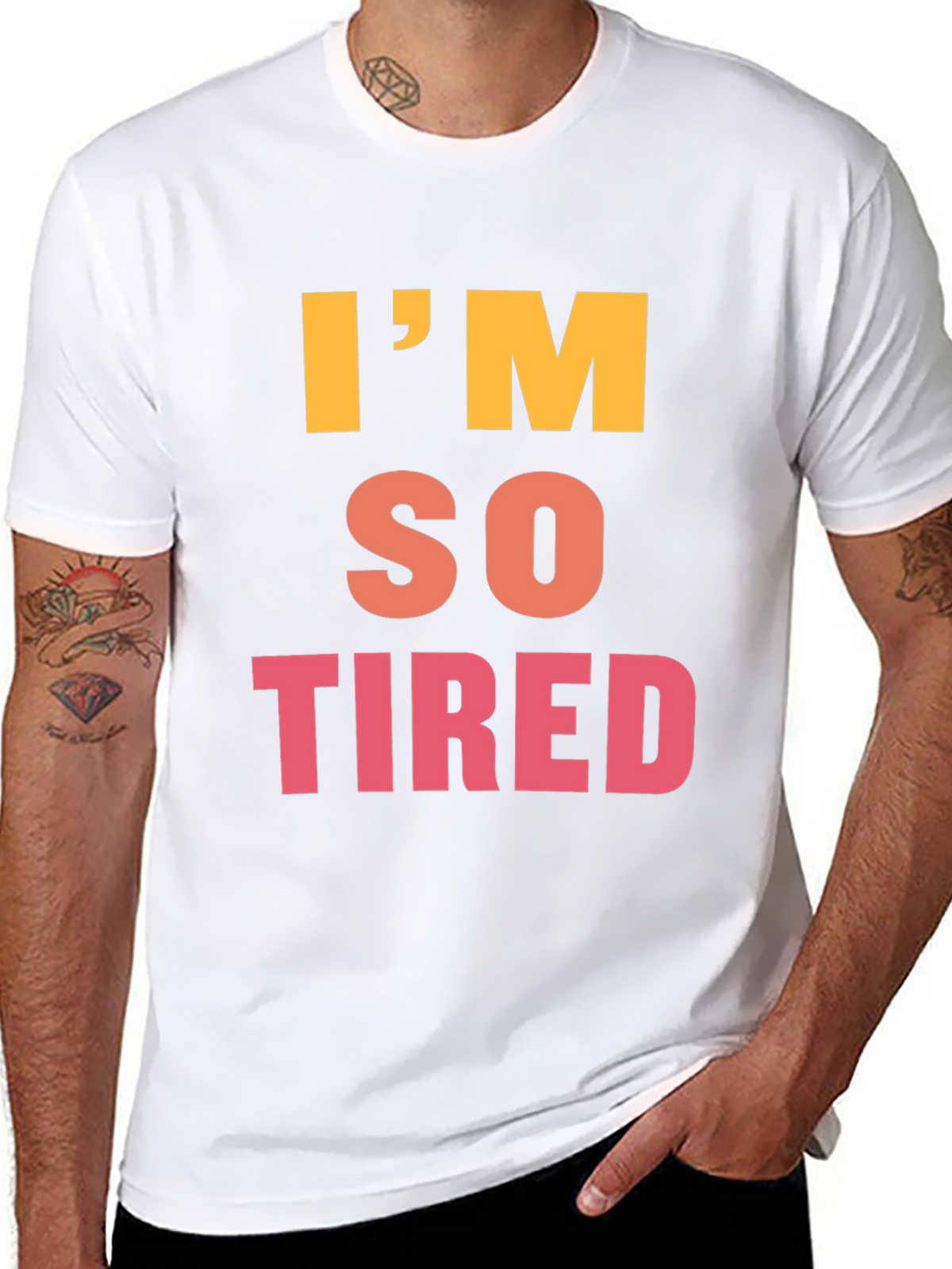 Im So Tired Graphic Tee - Black