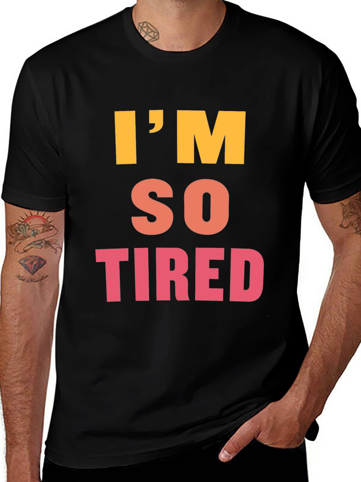 Im So Tired Graphic Tee - Black