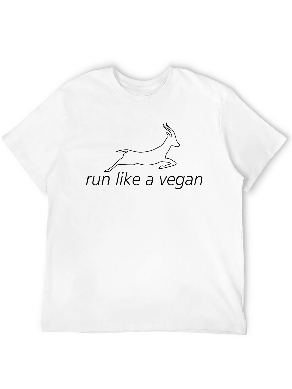 Run Like a Vegan Tee - Gazelle Graphic