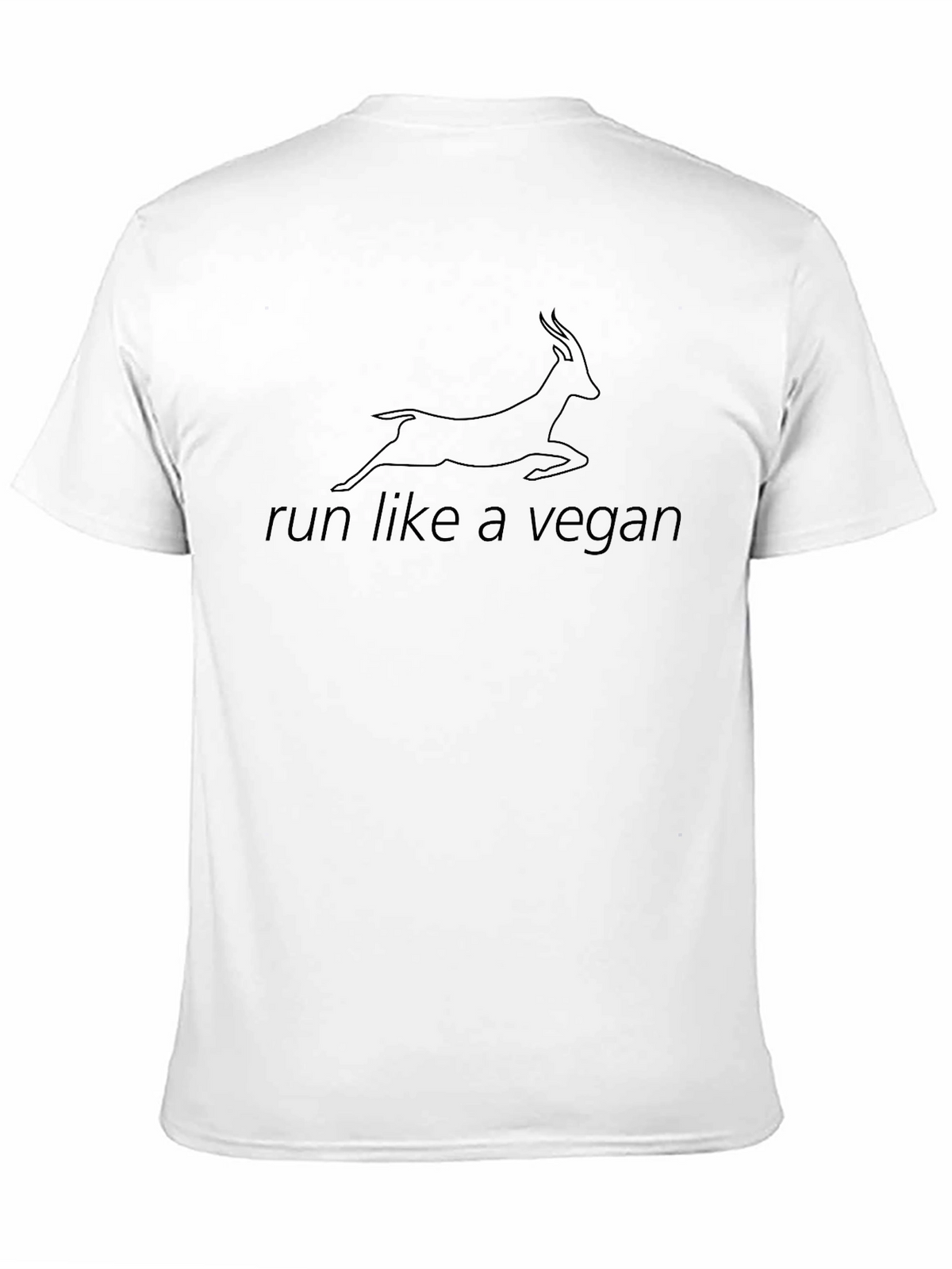 Run Like a Vegan Tee - Gazelle Graphic