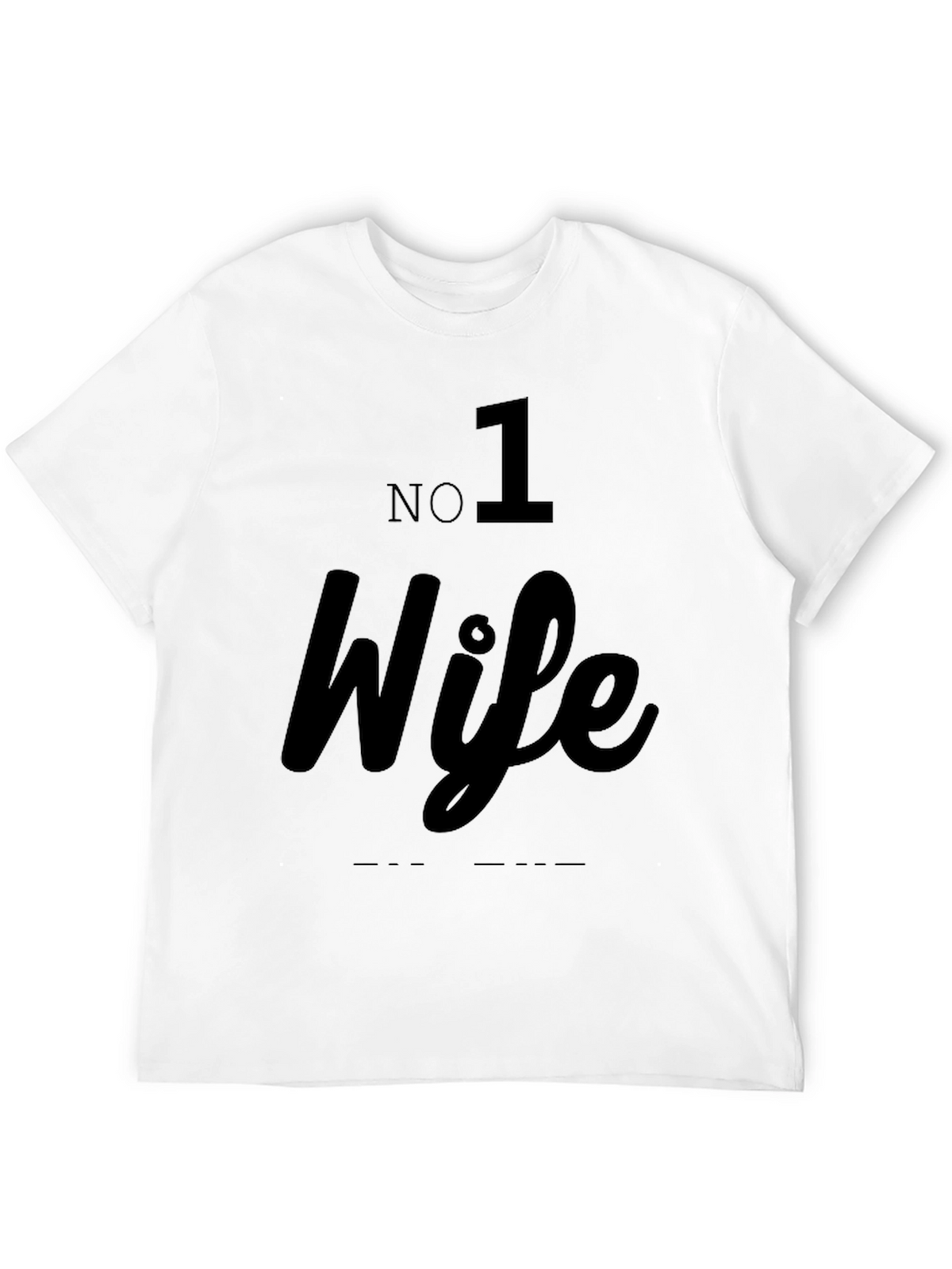 No. 1 Wife Black Graphic Tee - Husband Gift