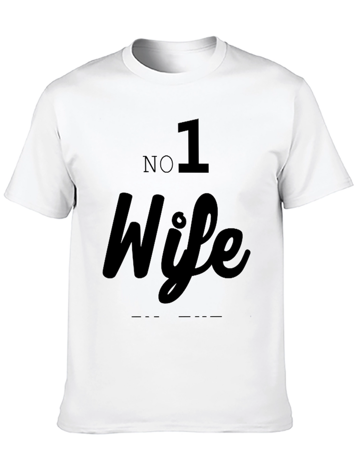 No. 1 Wife Black Graphic Tee - Husband Gift