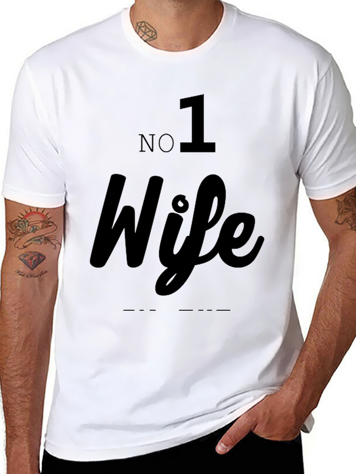 No. 1 Wife Black Graphic Tee - Husband Gift