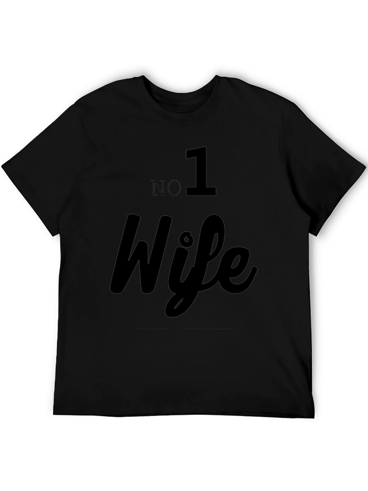 No. 1 Wife Black Graphic Tee - Husband Gift