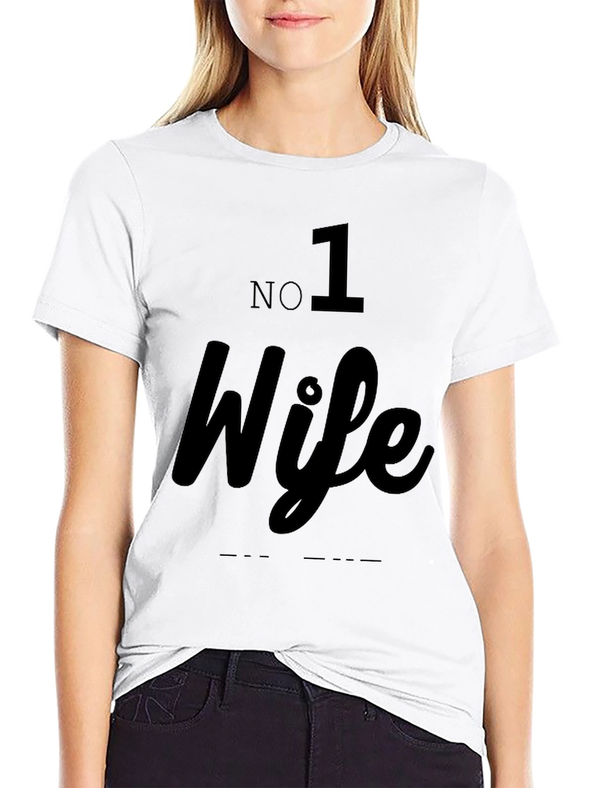 No. 1 Wife Black Graphic Tee - Husband Gift