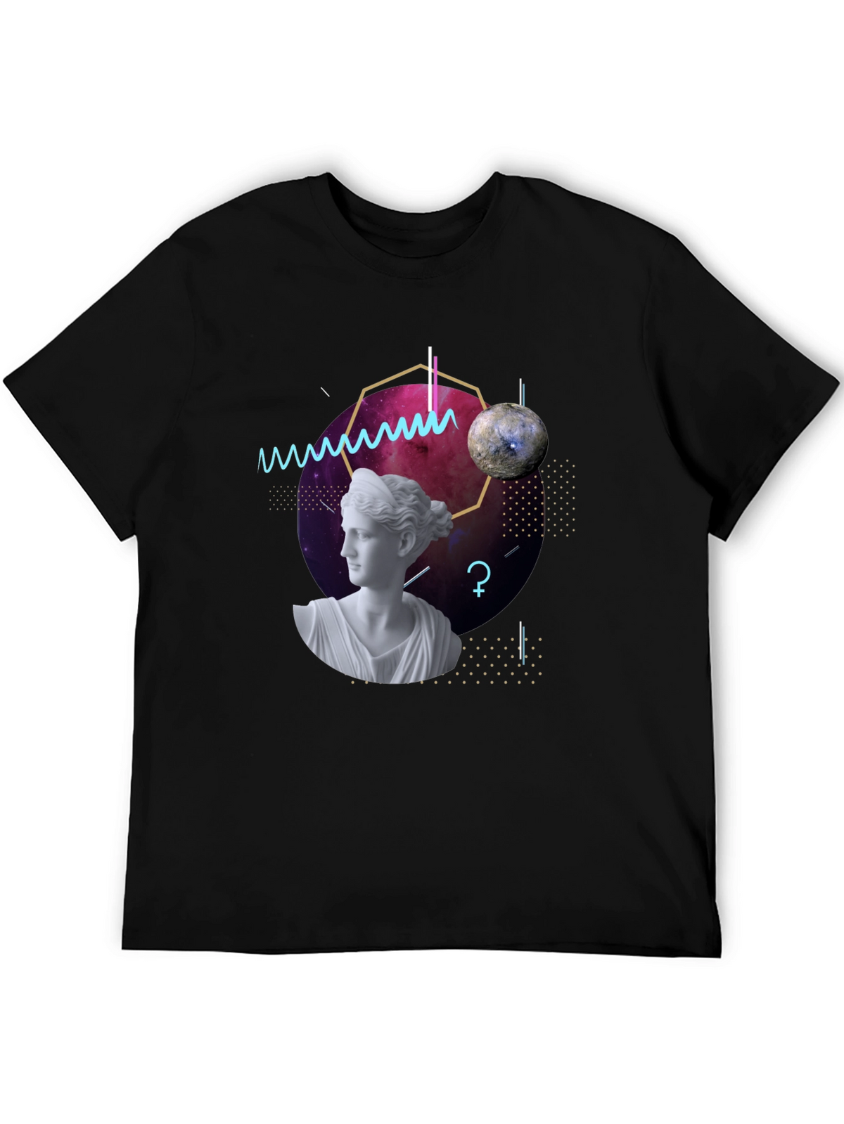 Geometric Goddess T-Shirt - Modern Artistic Tee
