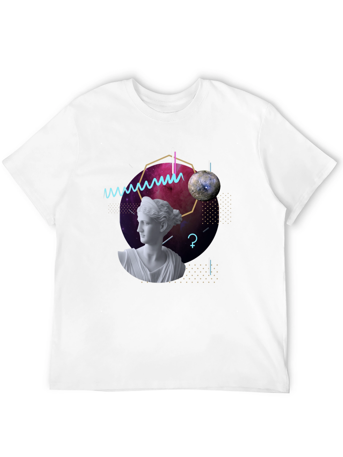 Geometric Goddess T-Shirt - Modern Artistic Tee