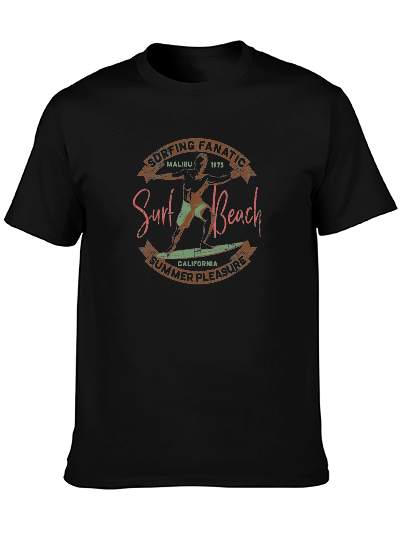 Surf Beach Graphic T-Shirt - Retro Style