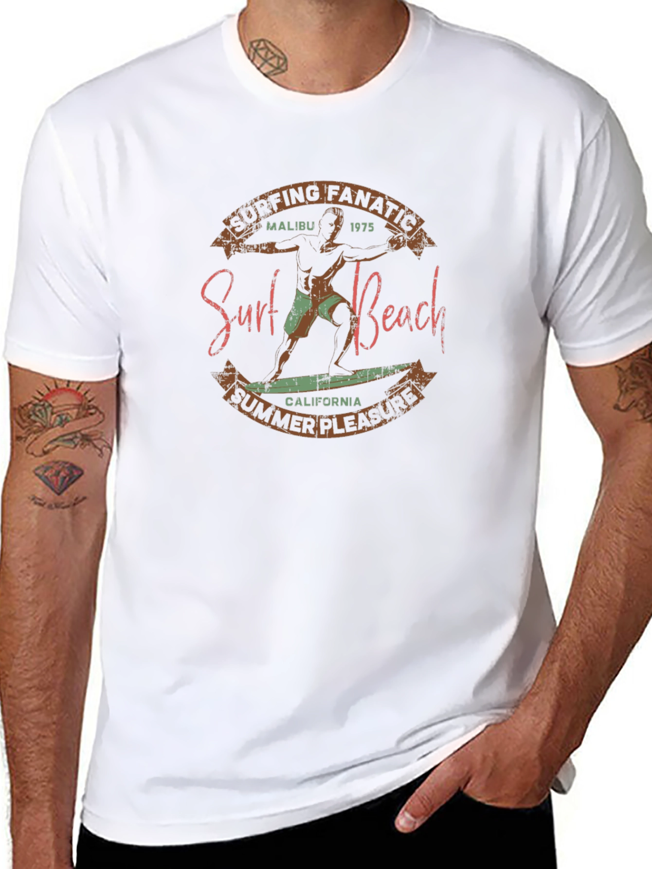 Surf Beach Graphic T-Shirt - Retro Style