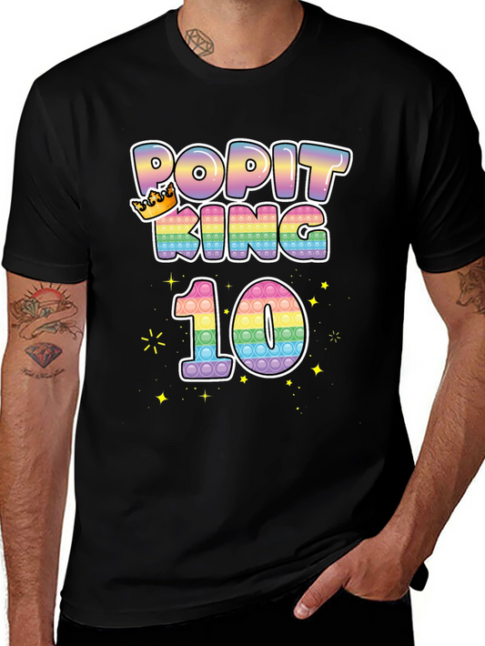 Popit King 10th Birthday T-Shirt