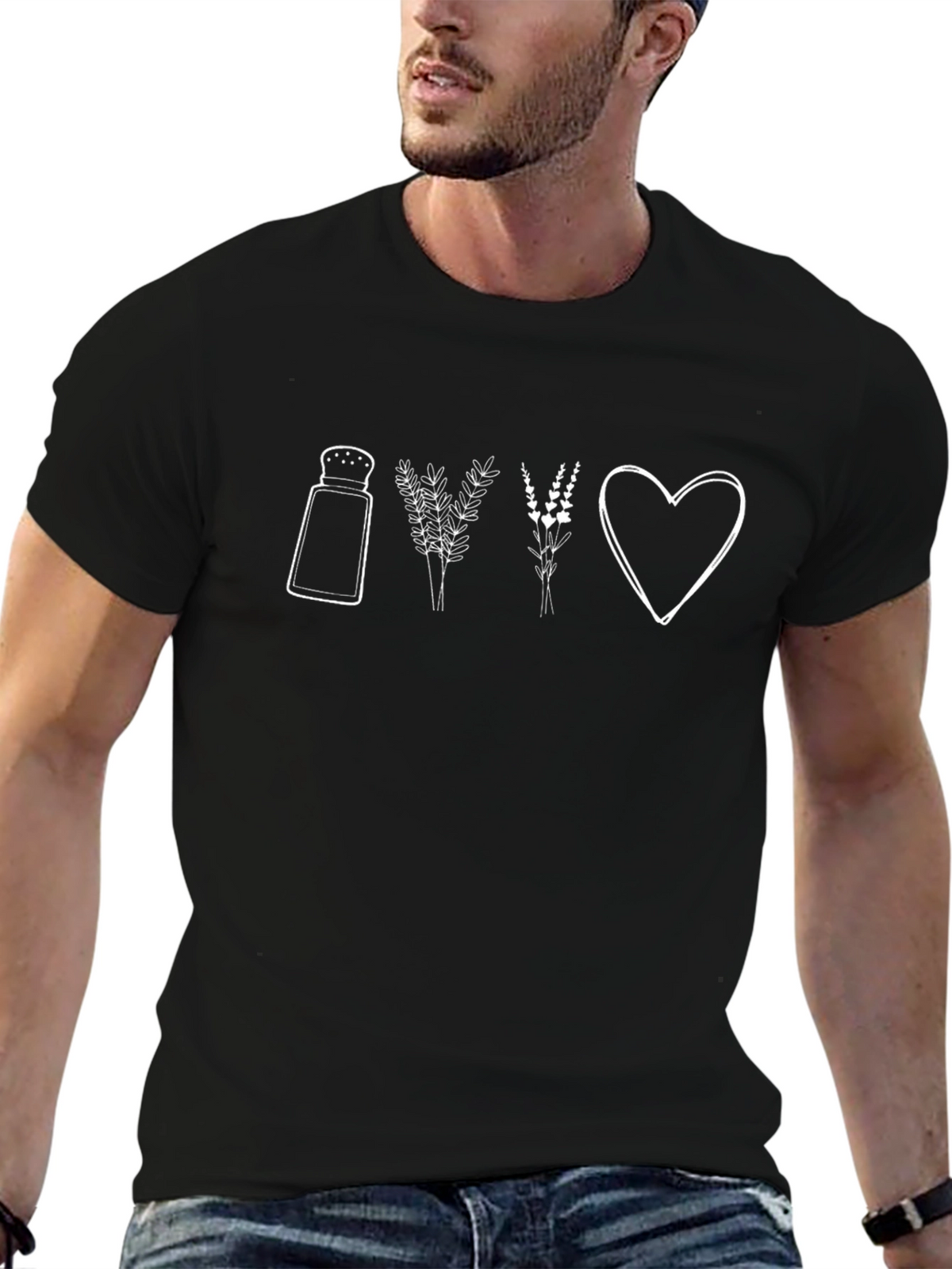 Salt Herbs Love Black T-Shirt