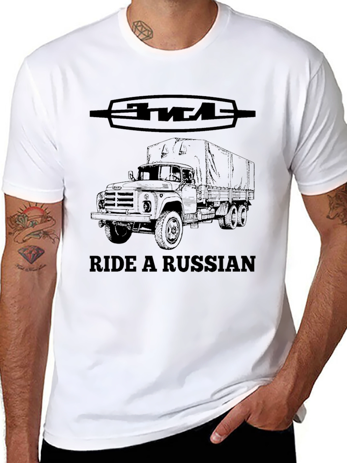 Ride a Russian Truck T-Shirt - Black