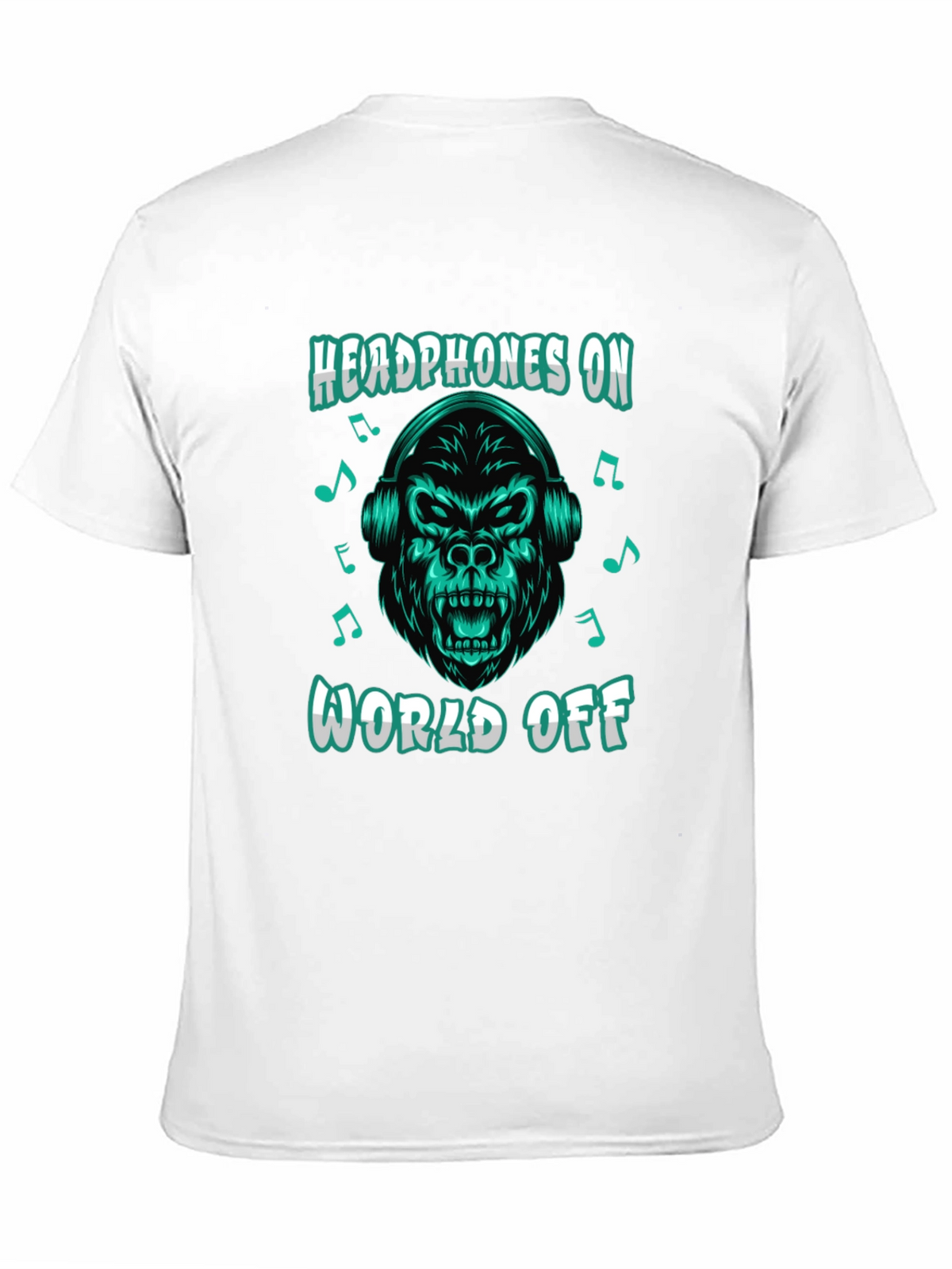 Headphones On World Off Gorilla T-Shirt