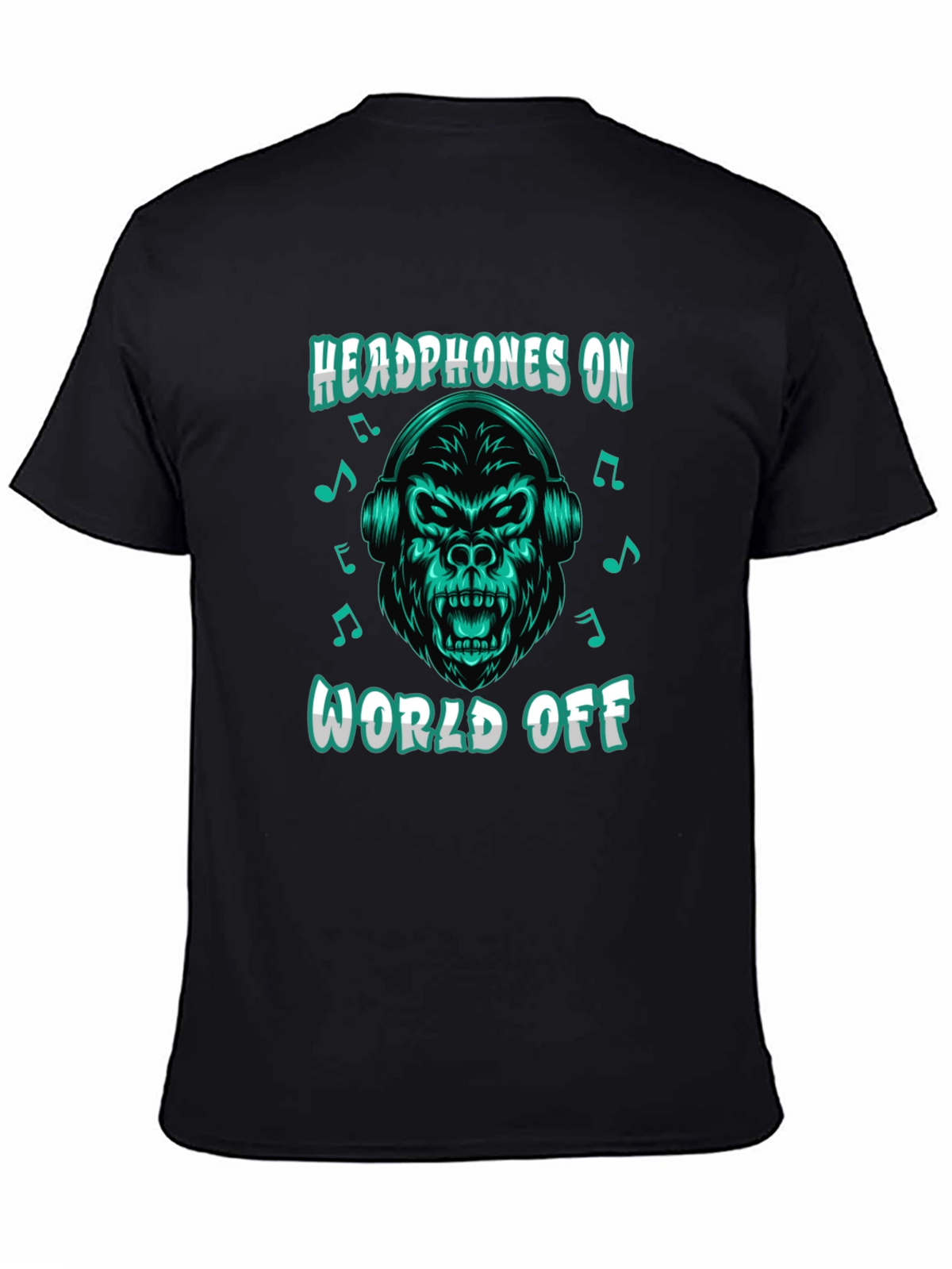 Headphones On World Off Gorilla T-Shirt