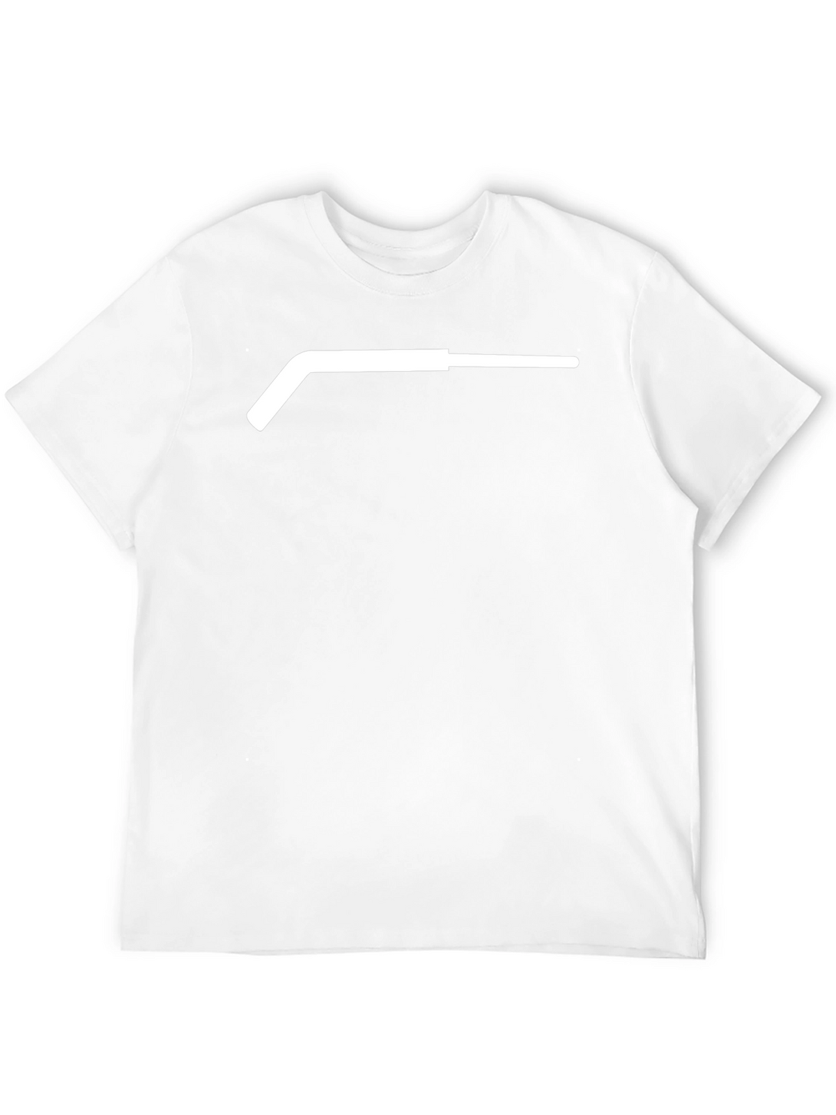 Minimalist Hockey Stick Graphic T-Shirt - Black