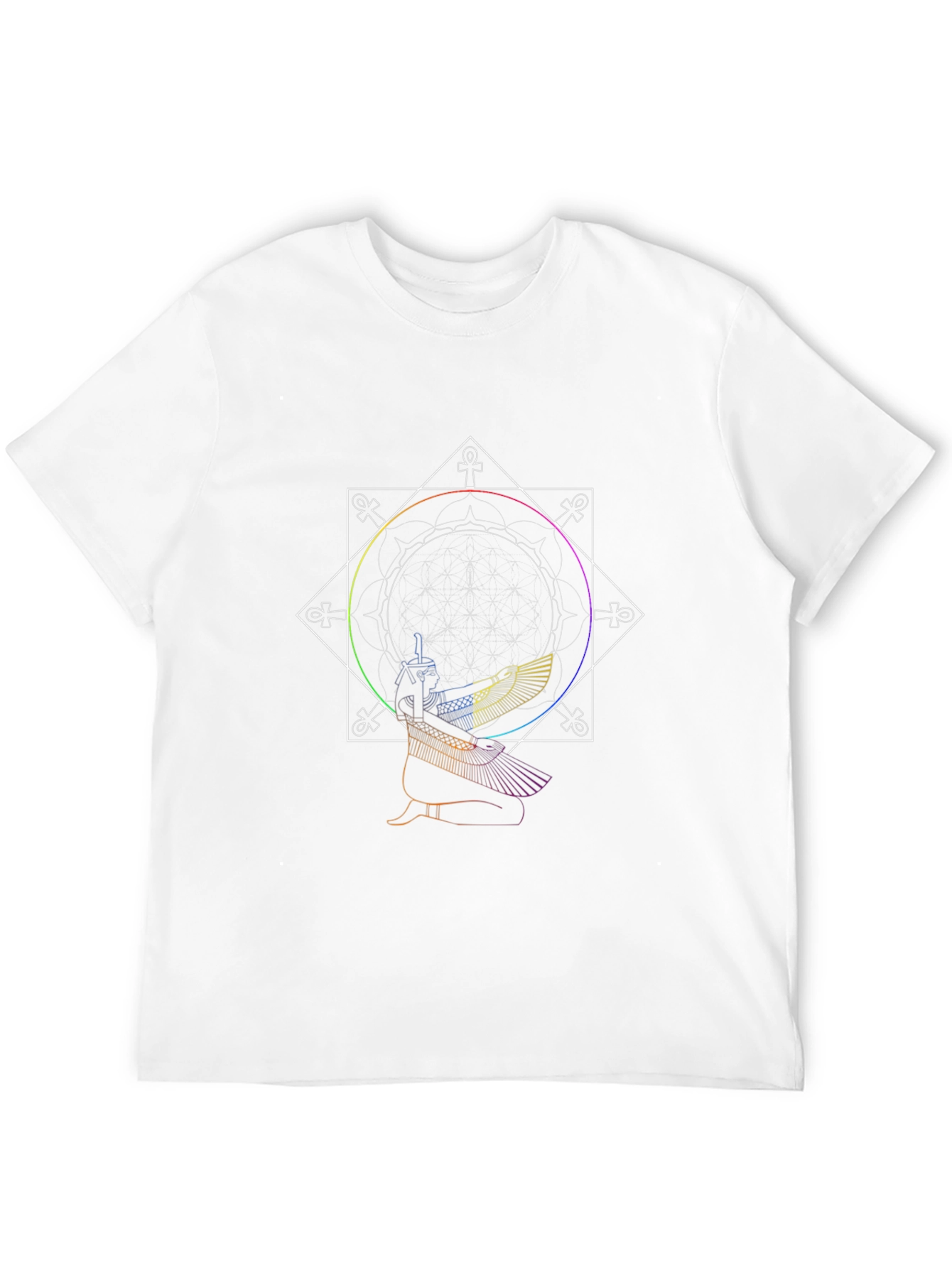 Geometric Egyptian Graphic Print Black T-Shirt