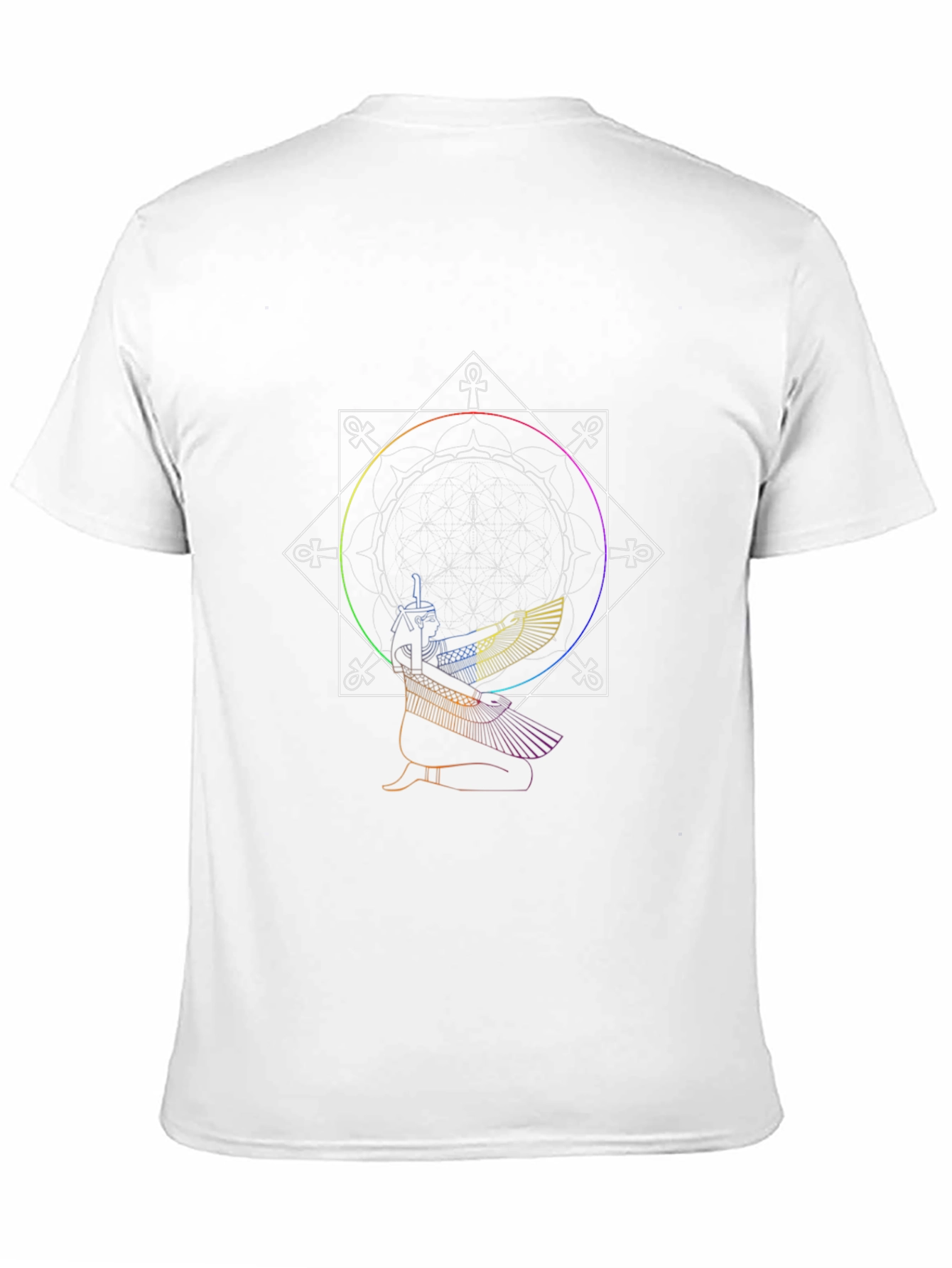 Geometric Egyptian Graphic Print Black T-Shirt