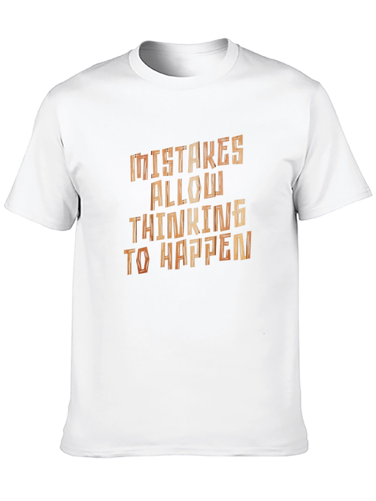 Mistakes Allow Thinking To Happen Black T-Shirt