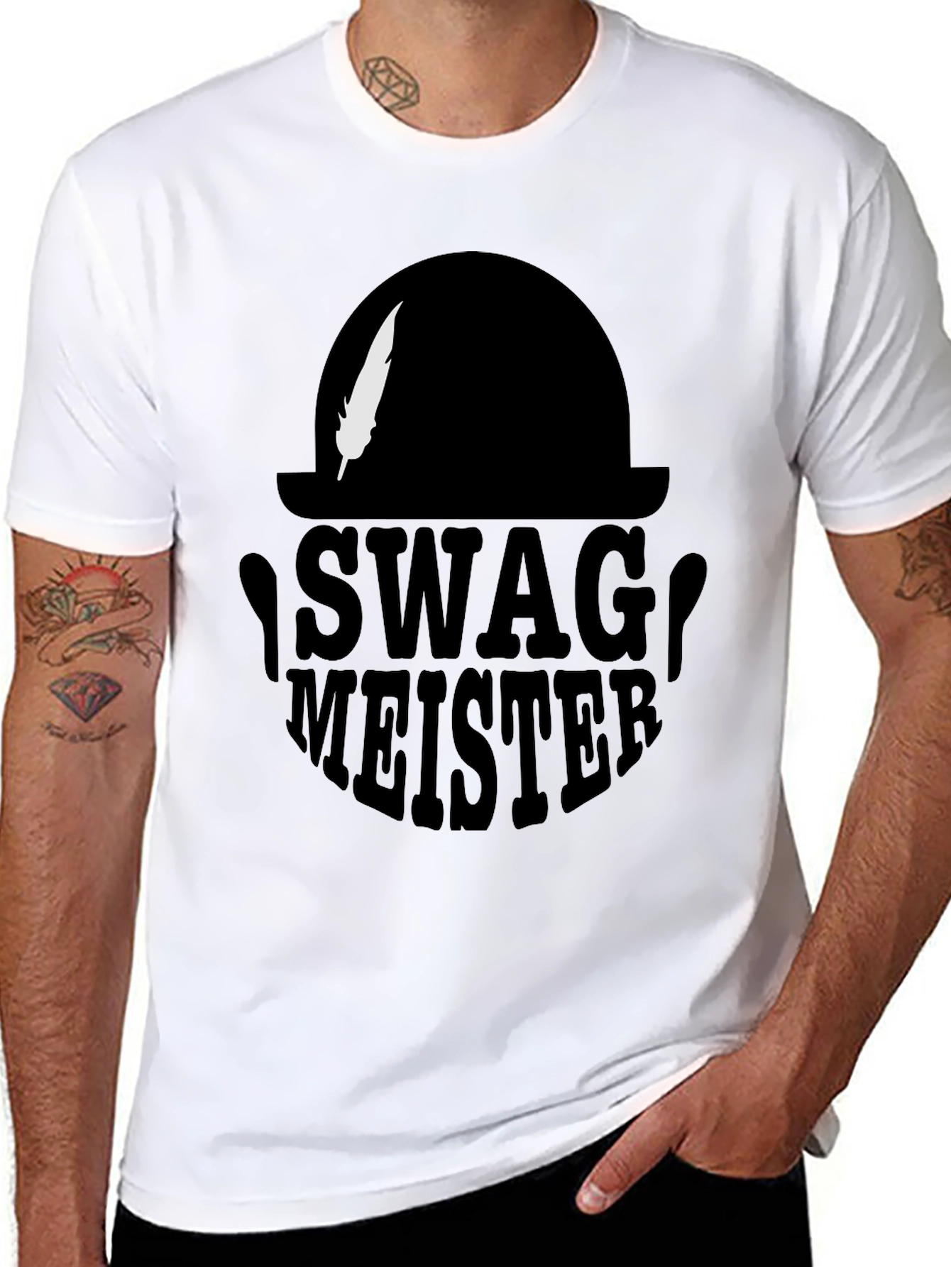 Swag Meister Black T-Shirt - Stylish Graphic Tee