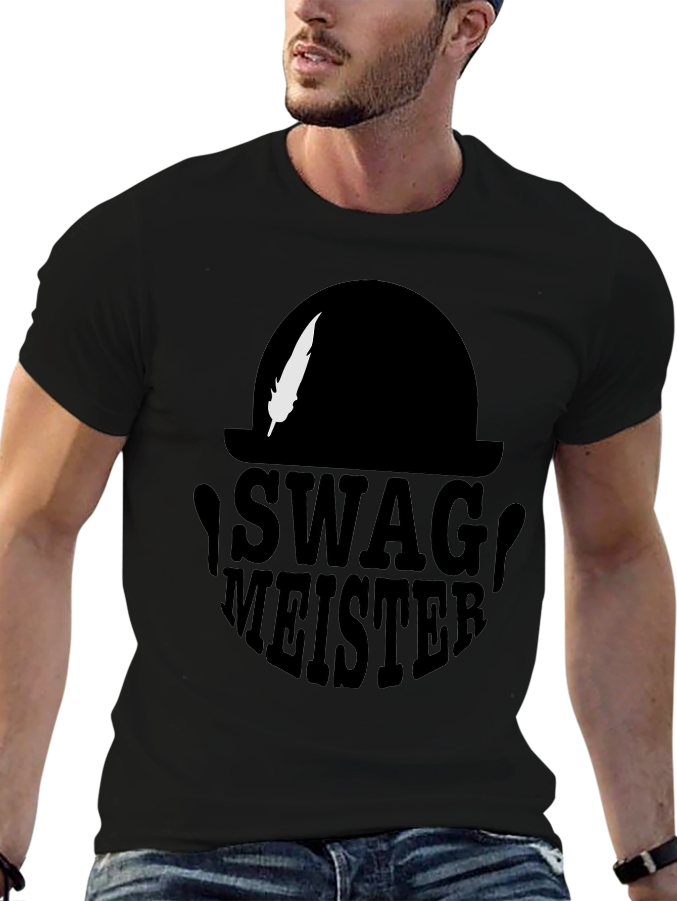 Swag Meister Black T-Shirt - Stylish Graphic Tee