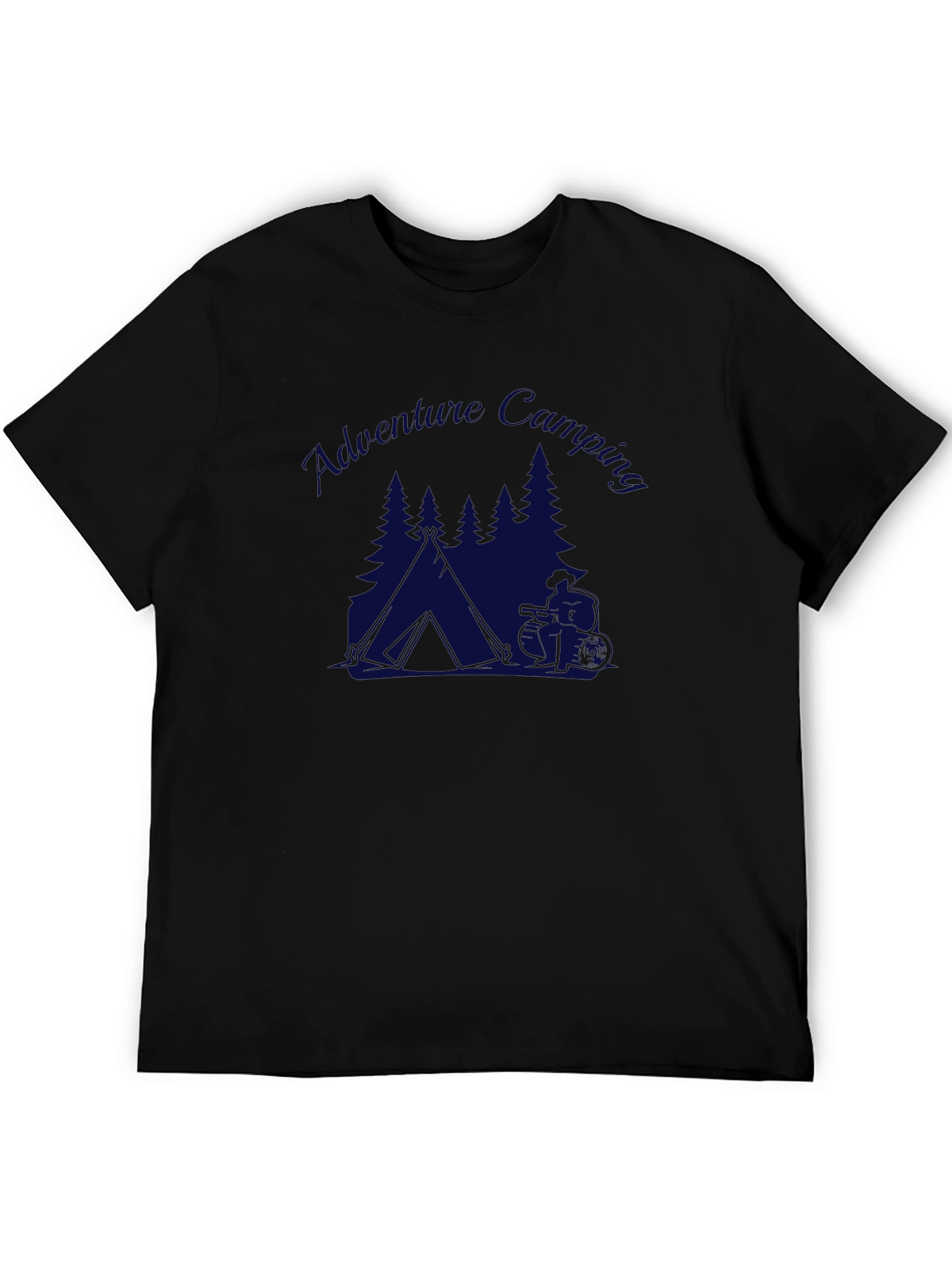 Adventure Camping Graphic Tee - Black