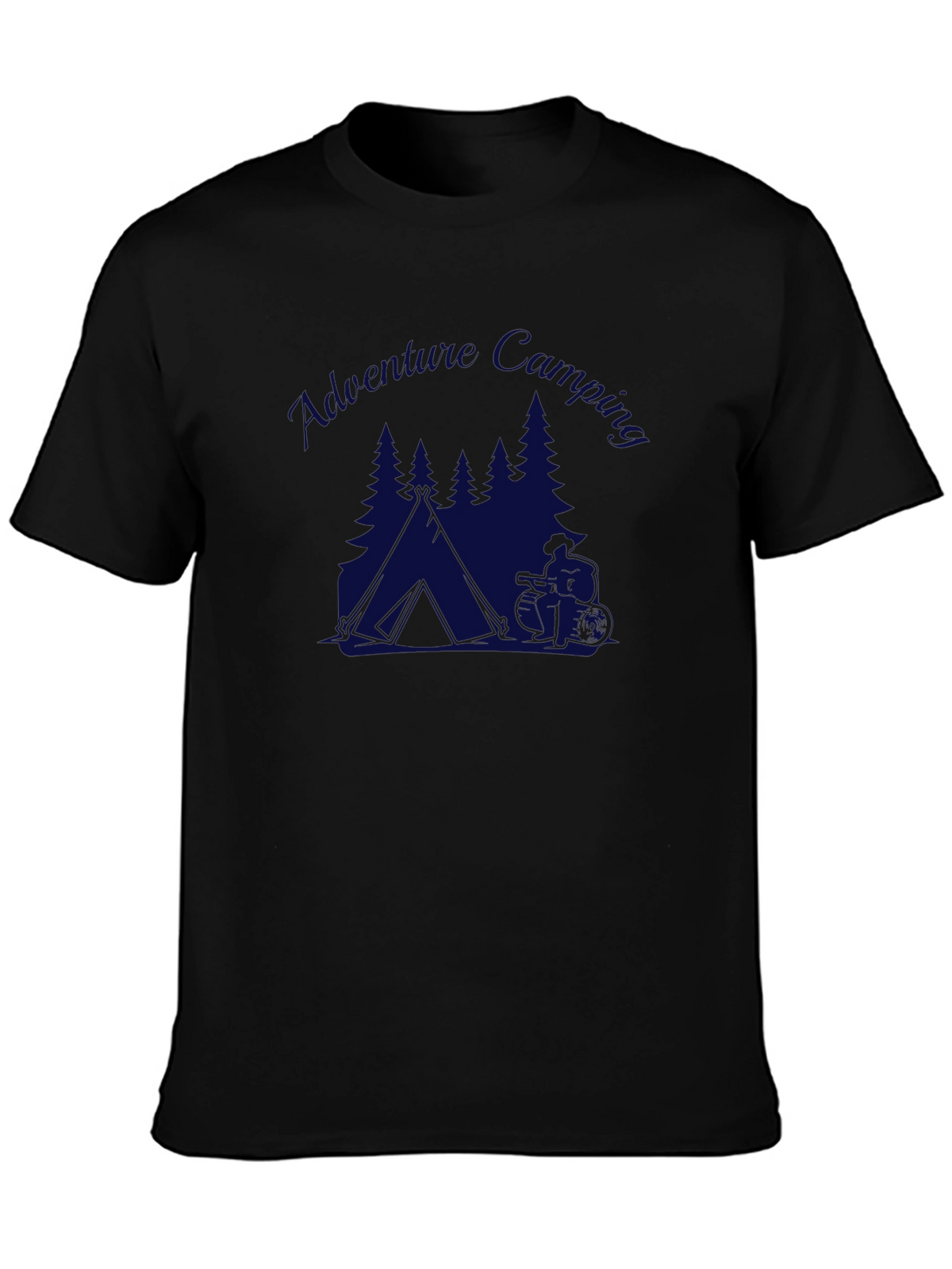 Adventure Camping Graphic Tee - Black