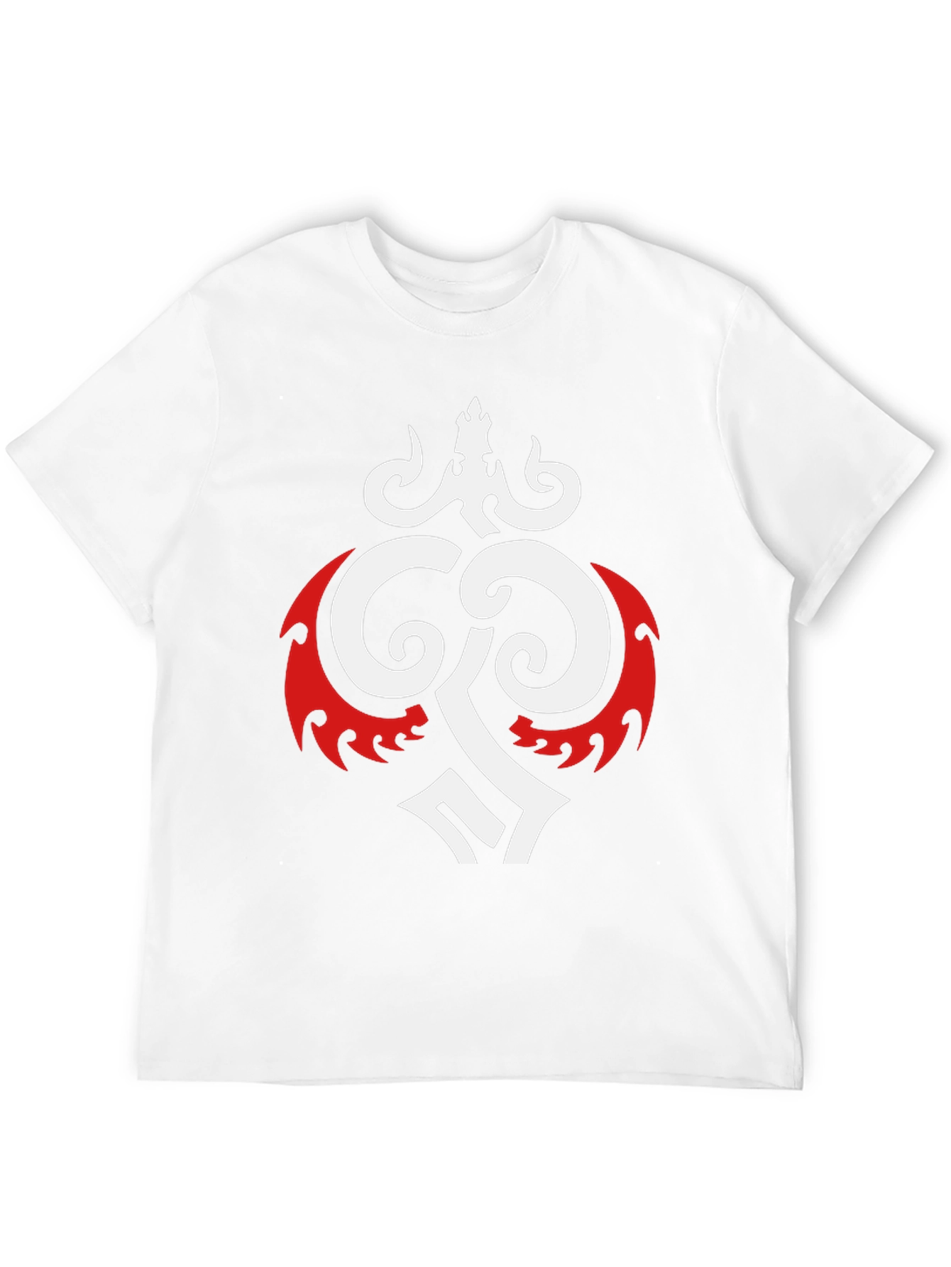 Bold Graphic Tee - Black with Tribal Design