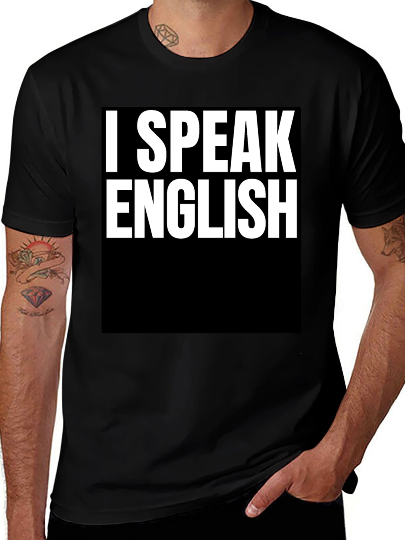 I SPEAK ENGLISH Graphic Tee - Cool Slogan Shirt