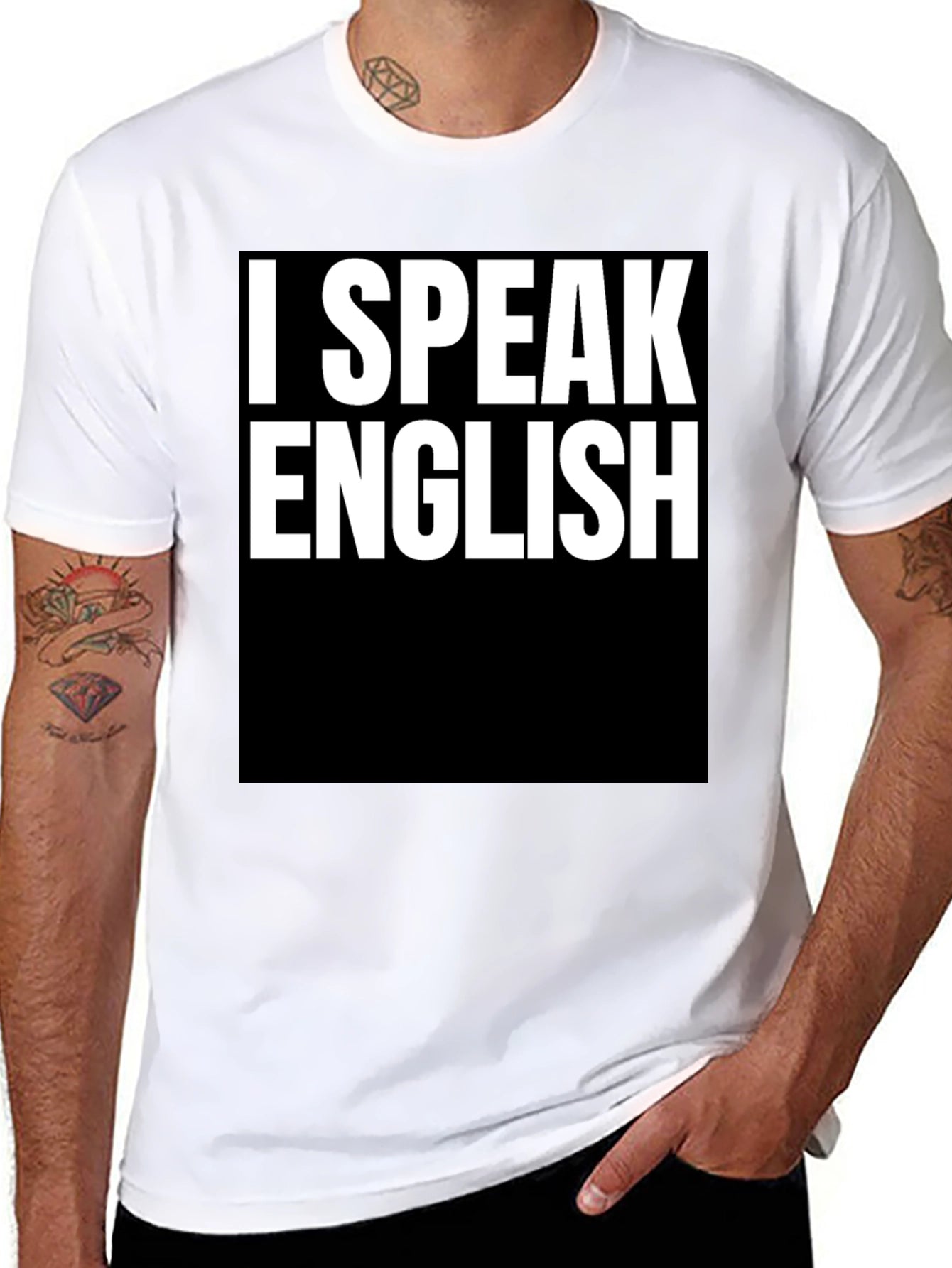 I SPEAK ENGLISH Graphic Tee - Cool Slogan Shirt