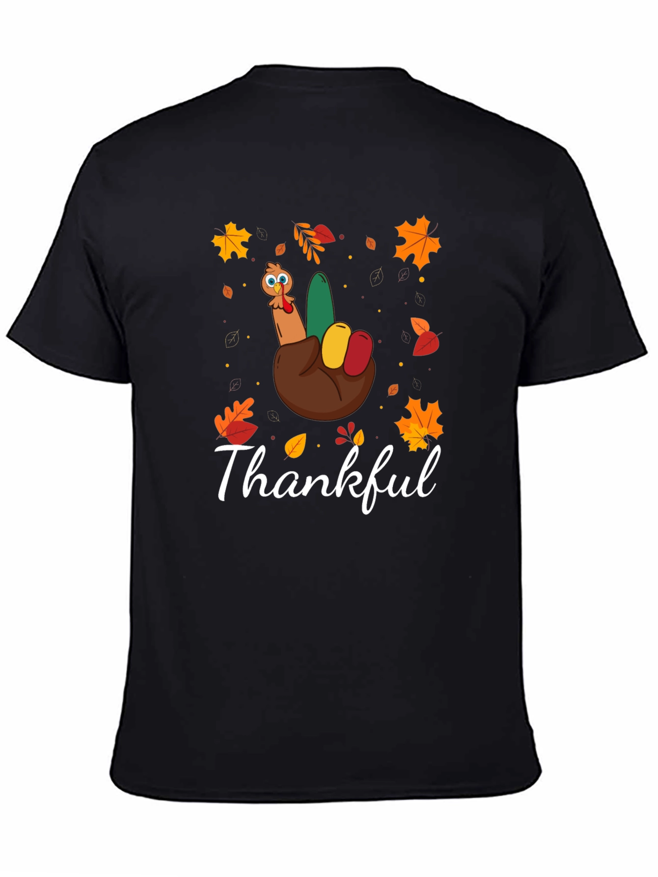 Thankful Turkey Hand Thanksgiving T-Shirt