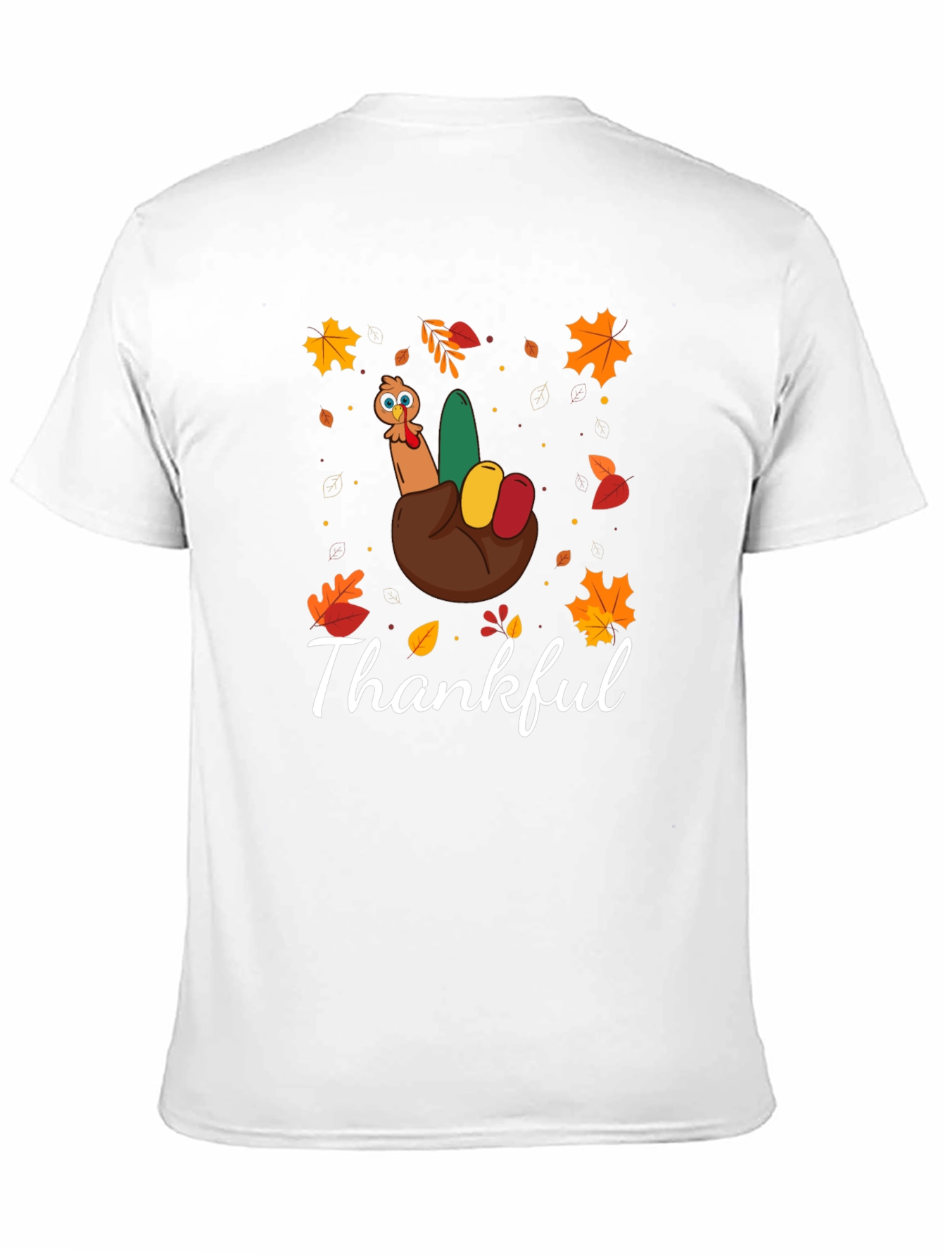 Thankful Turkey Hand Thanksgiving T-Shirt
