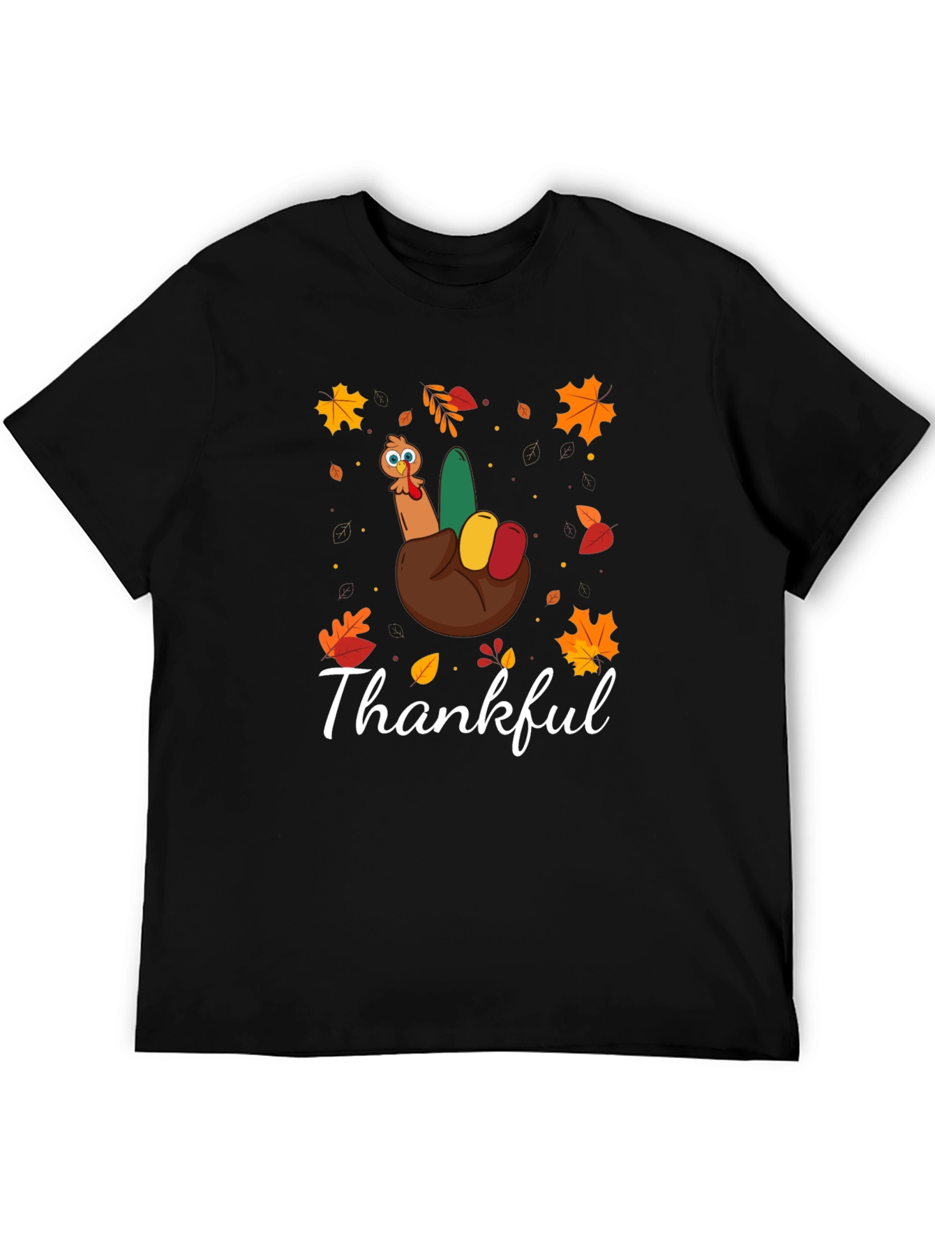 Thankful Turkey Hand Thanksgiving T-Shirt
