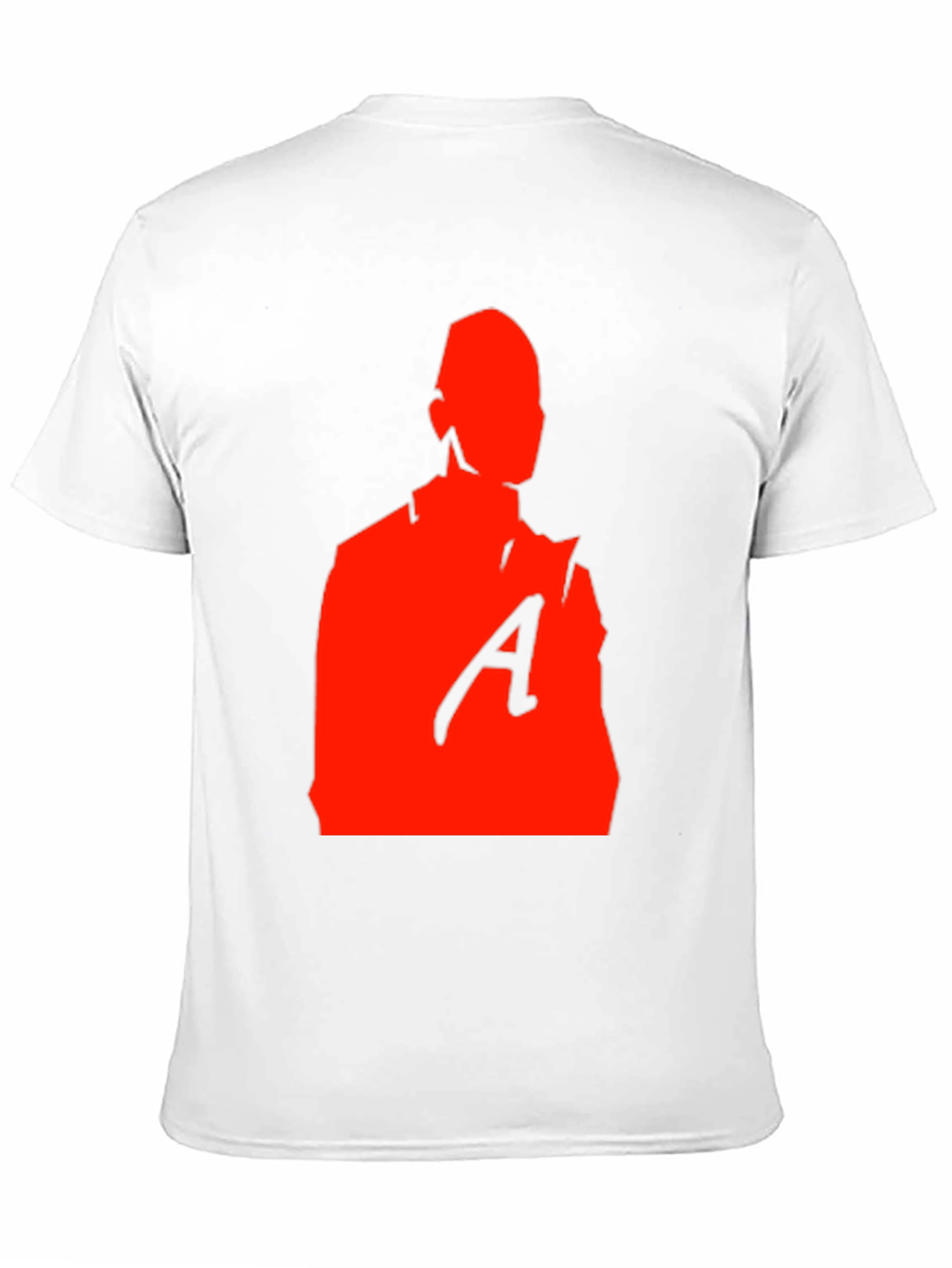 Red Silhouette Graphic Print Black T-Shirt