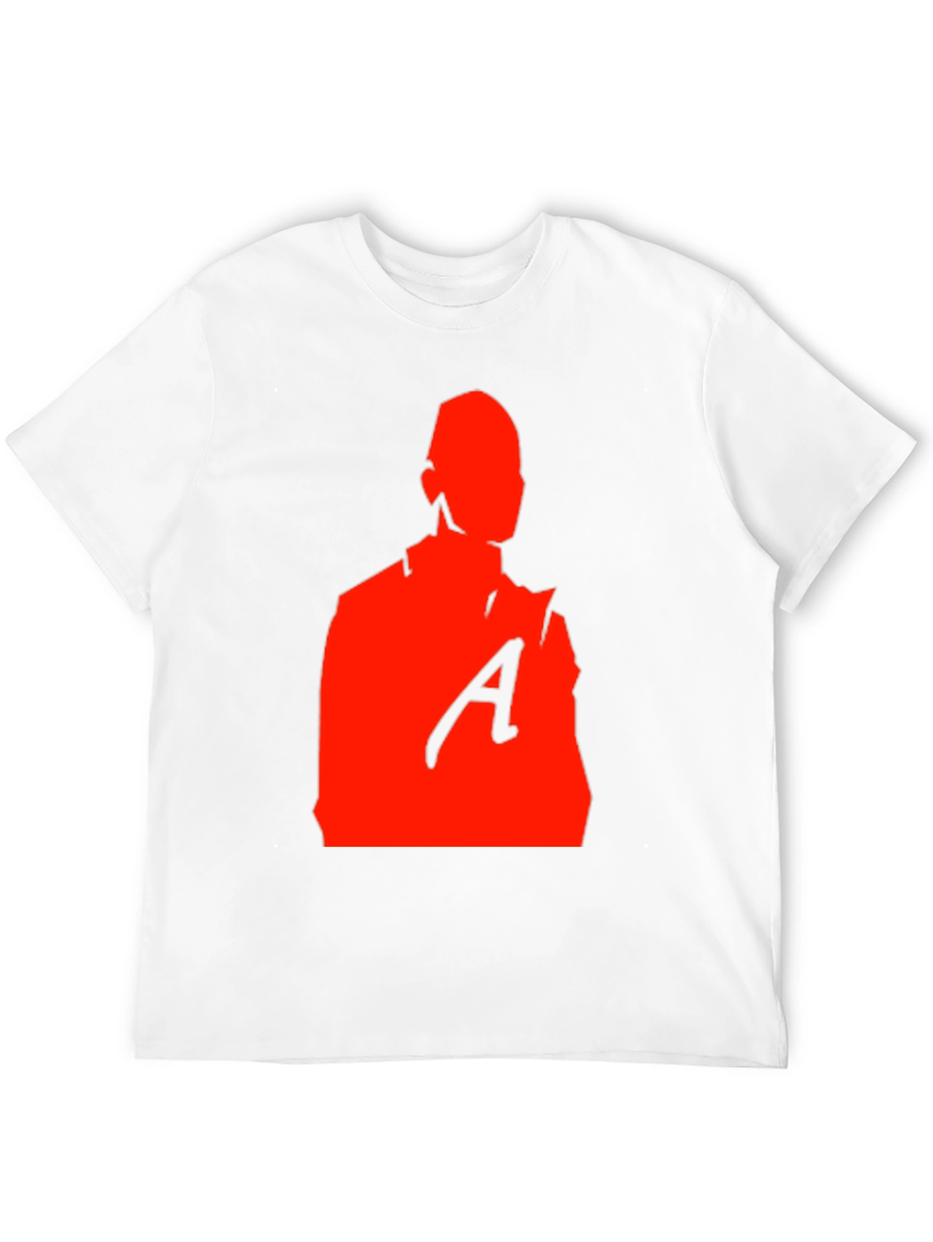 Red Silhouette Graphic Print Black T-Shirt