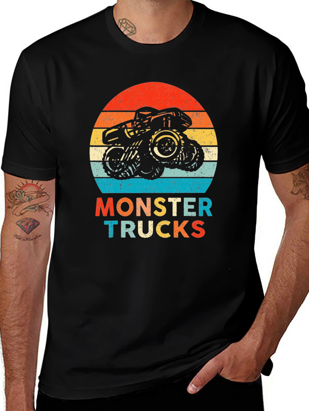 Monster Truck Retro Graphic Tee