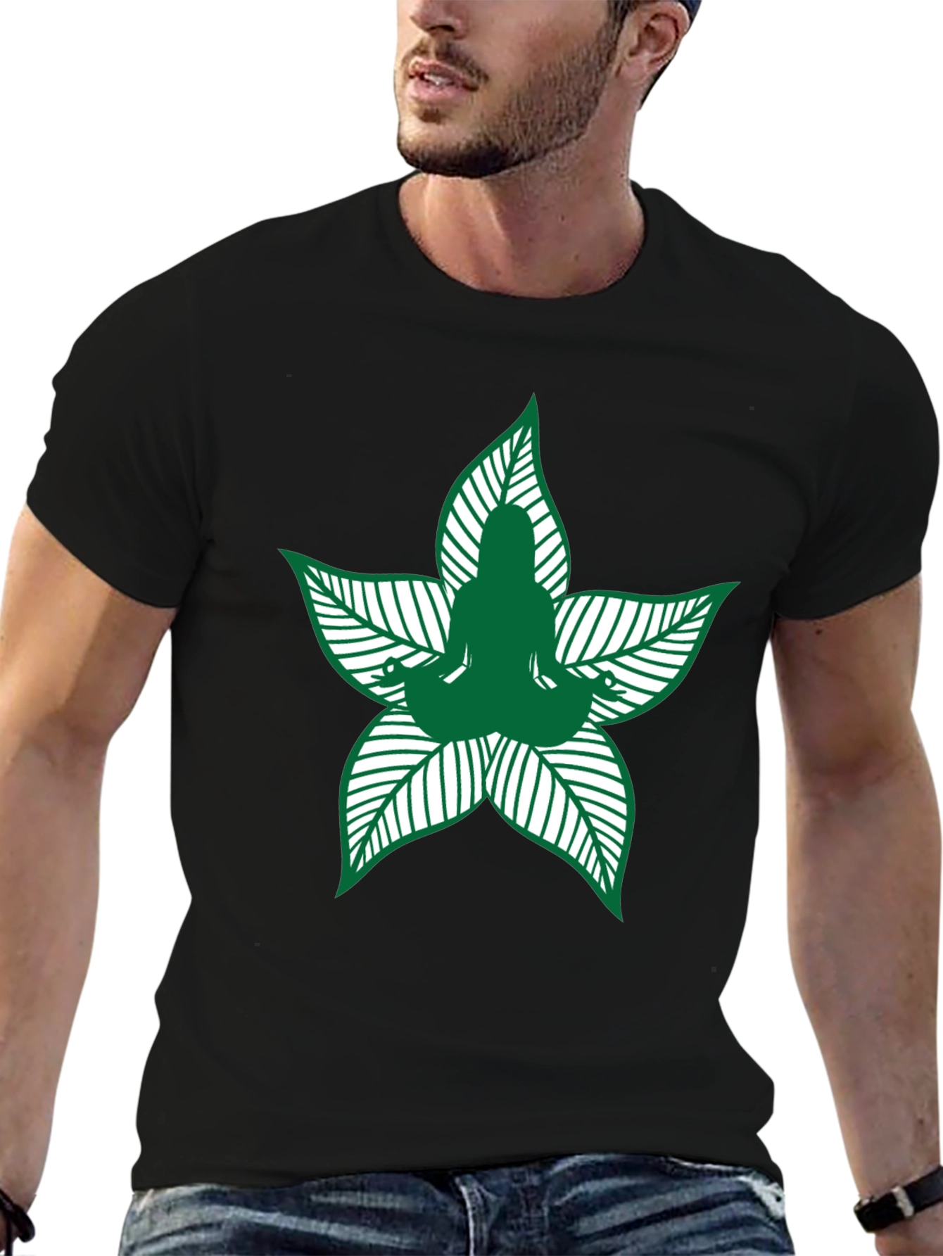 Yoga Leaf T-Shirt - Meditation Tee