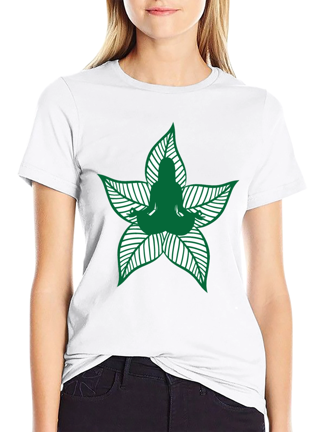Yoga Leaf T-Shirt - Meditation Tee