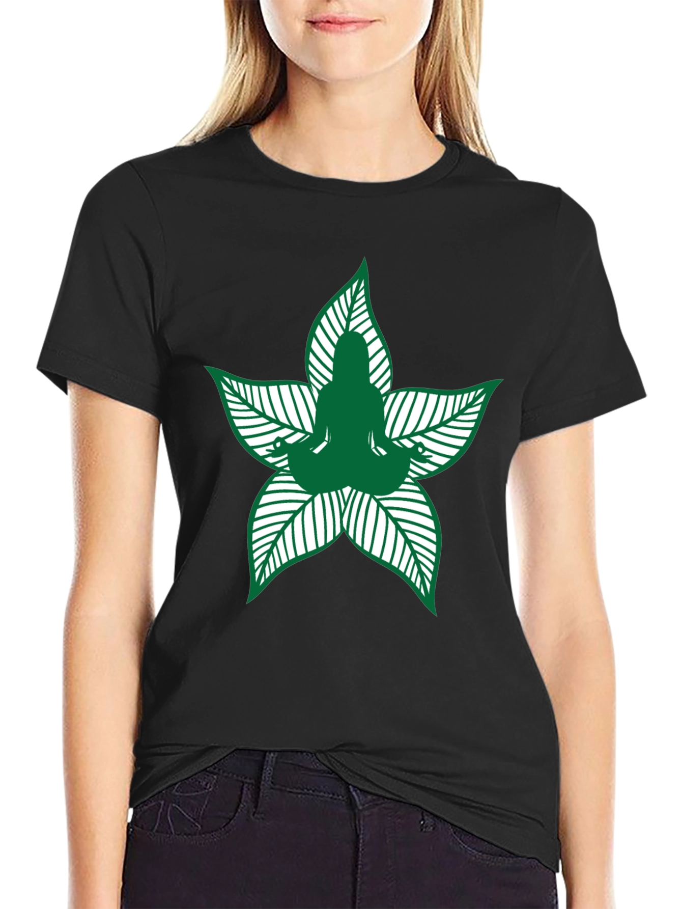 Yoga Leaf T-Shirt - Meditation Tee