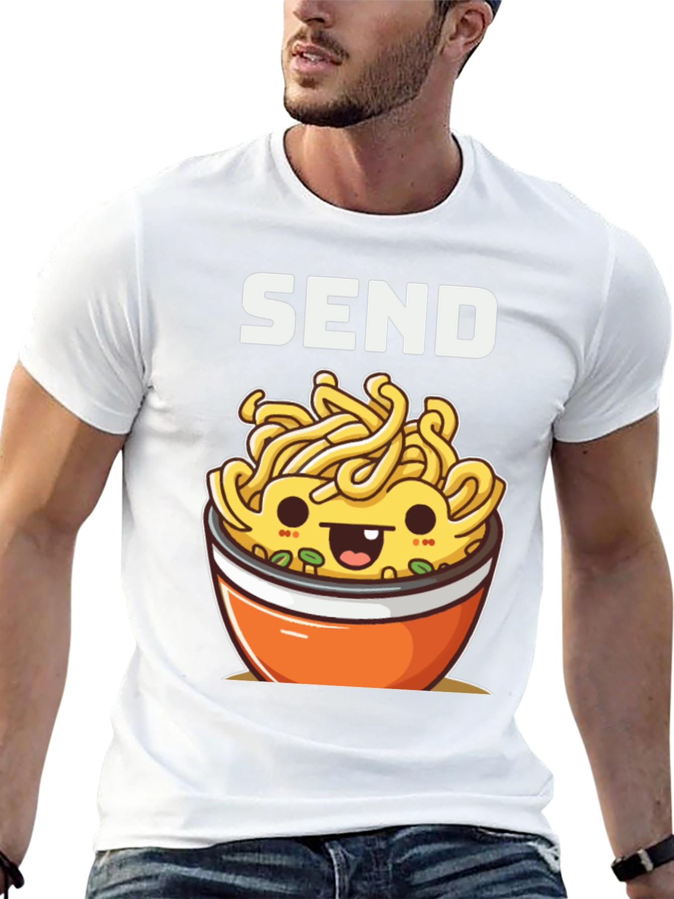 Send Noodles Kawaii Graphic T-Shirt
