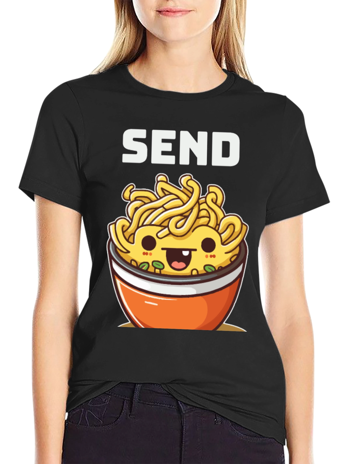 Send Noodles Kawaii Graphic T-Shirt