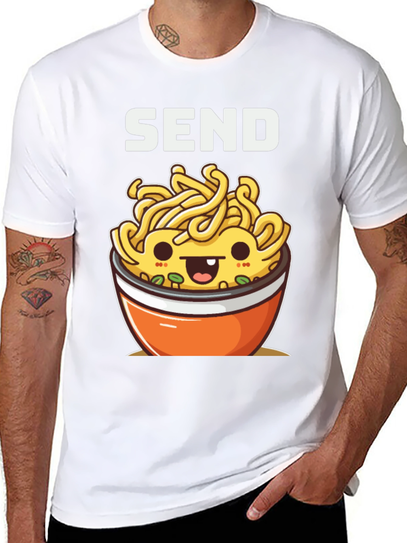 Send Noodles Kawaii Graphic T-Shirt
