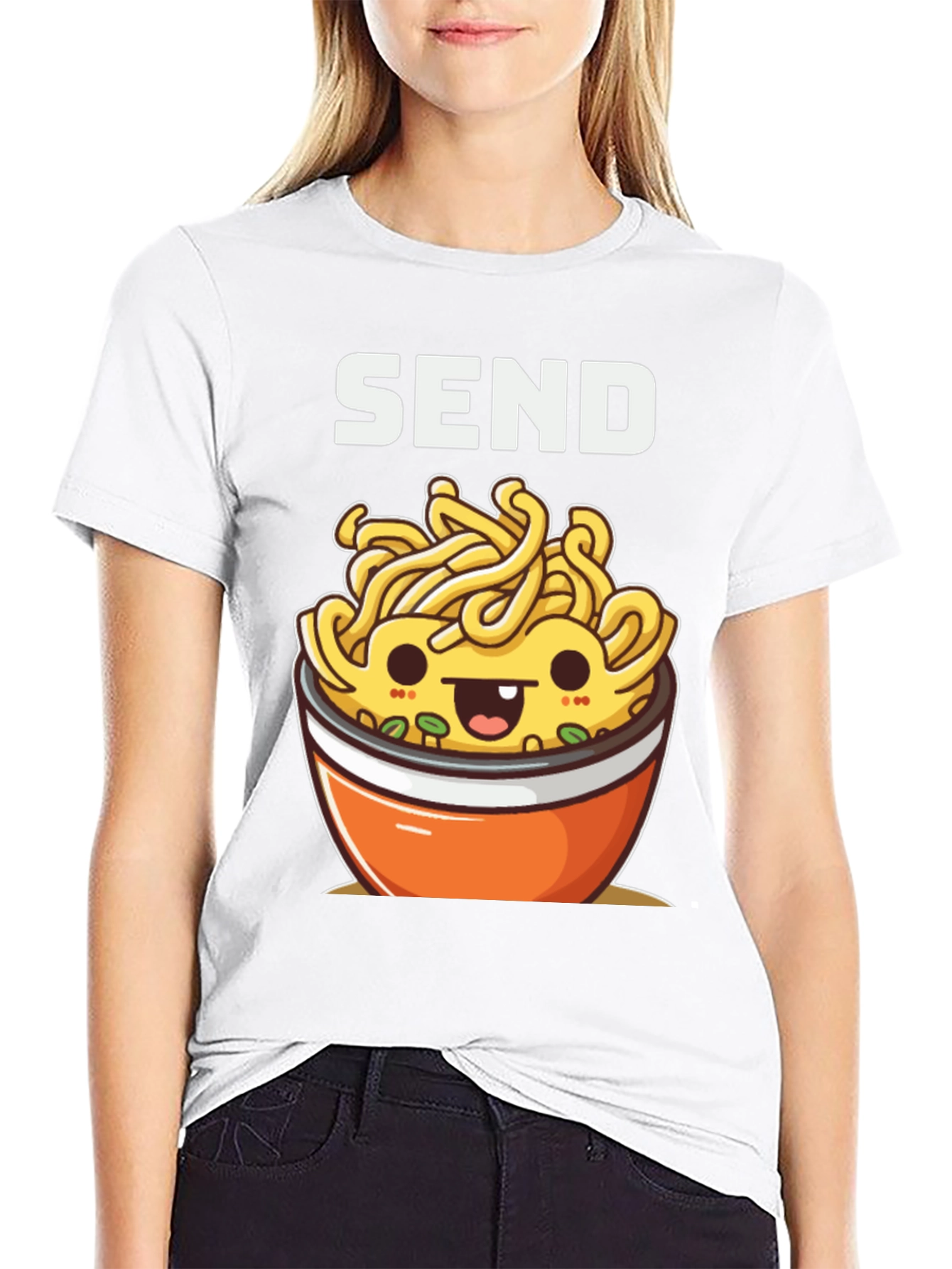 Send Noodles Kawaii Graphic T-Shirt
