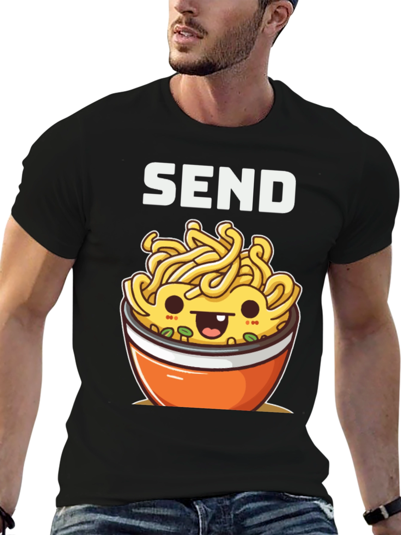 Send Noodles Kawaii Graphic T-Shirt