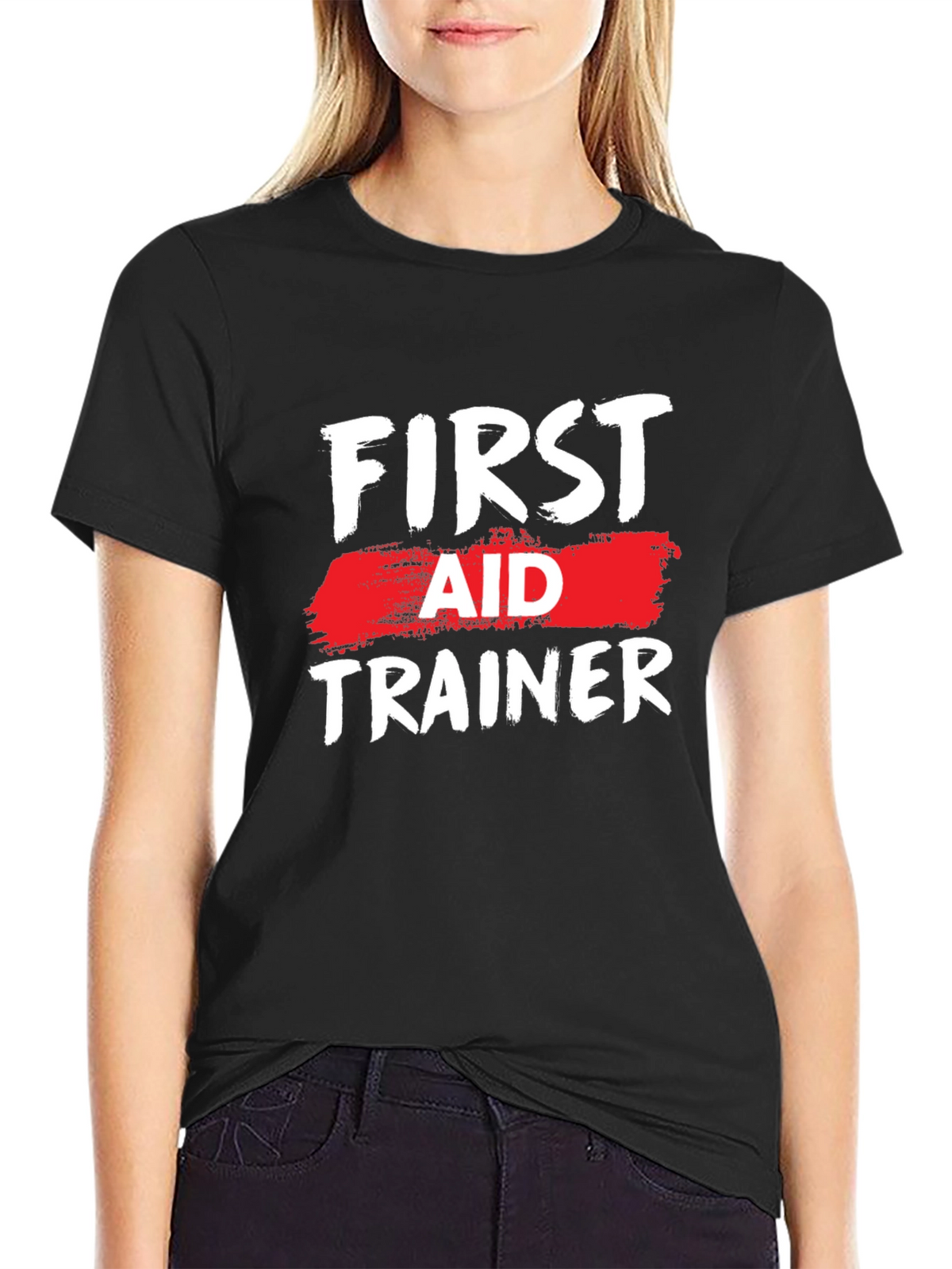 First Aid Trainer Black T-Shirt