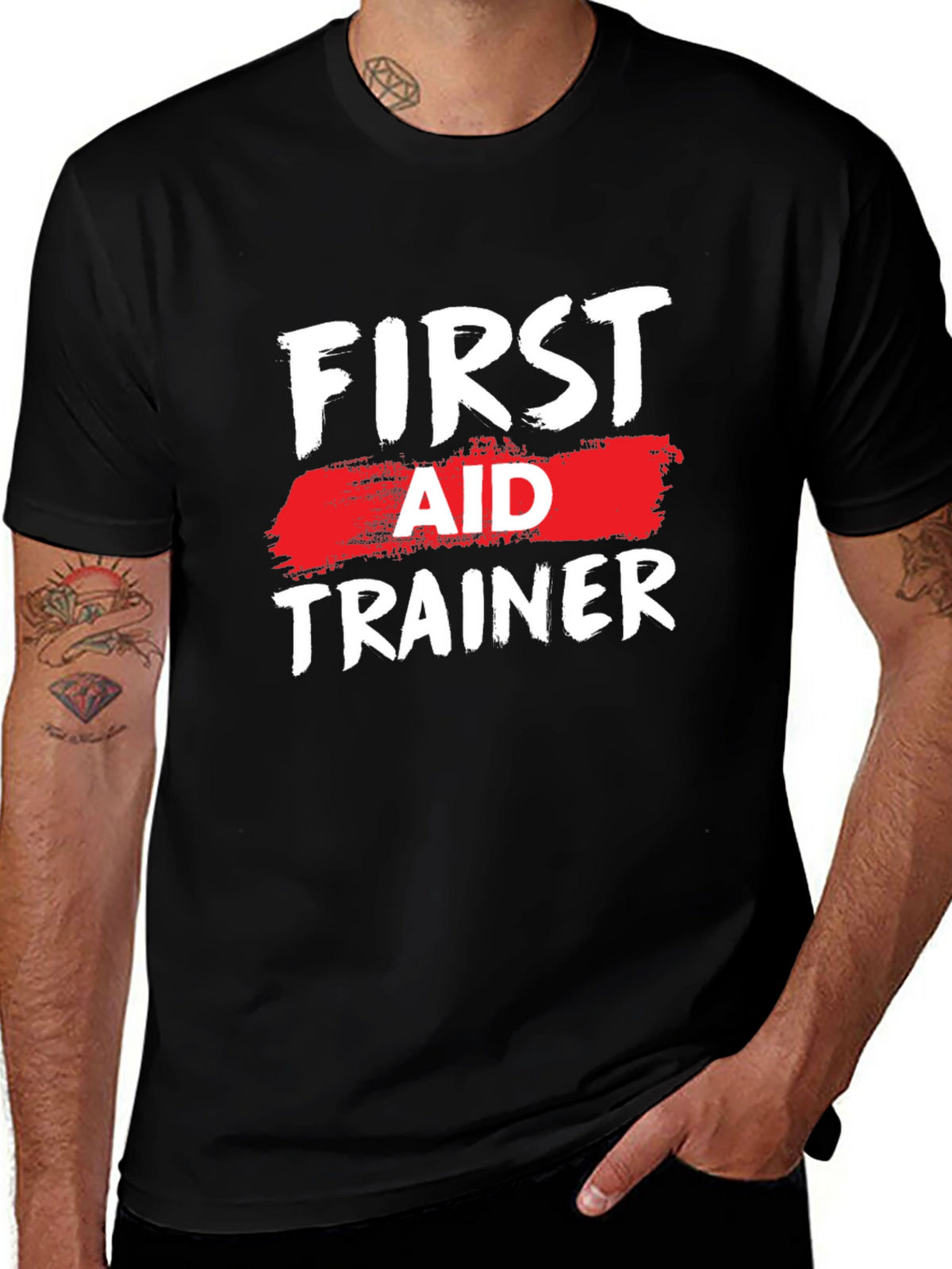 First Aid Trainer Black T-Shirt