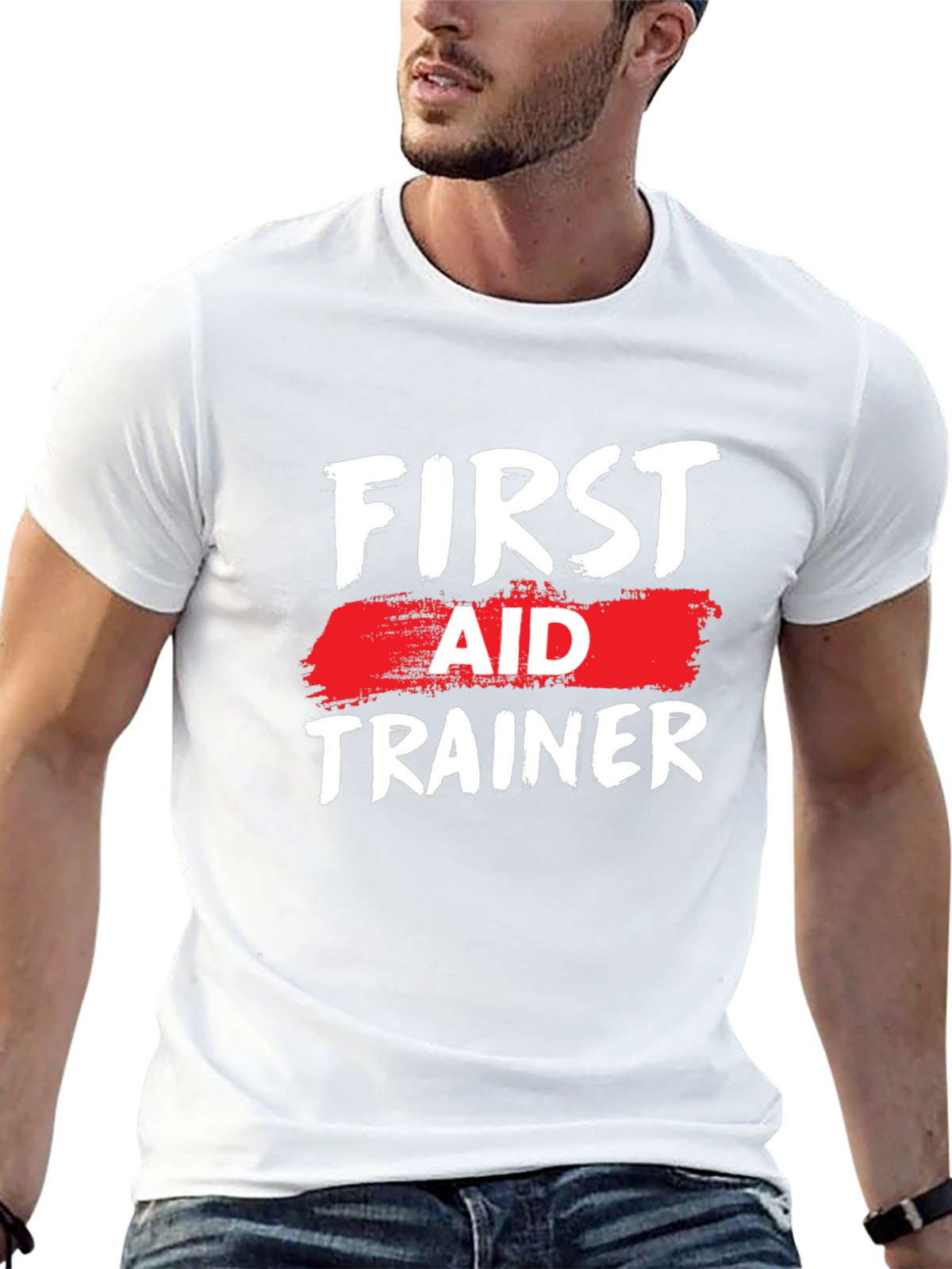 First Aid Trainer Black T-Shirt