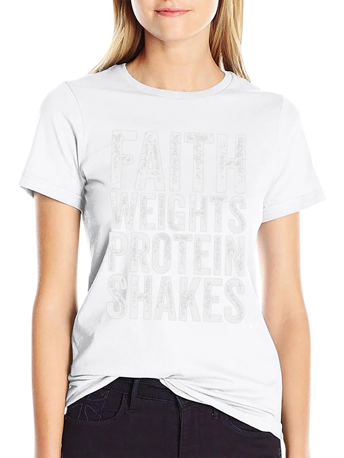 Faith Weights Protein Shakes Graphic Tee