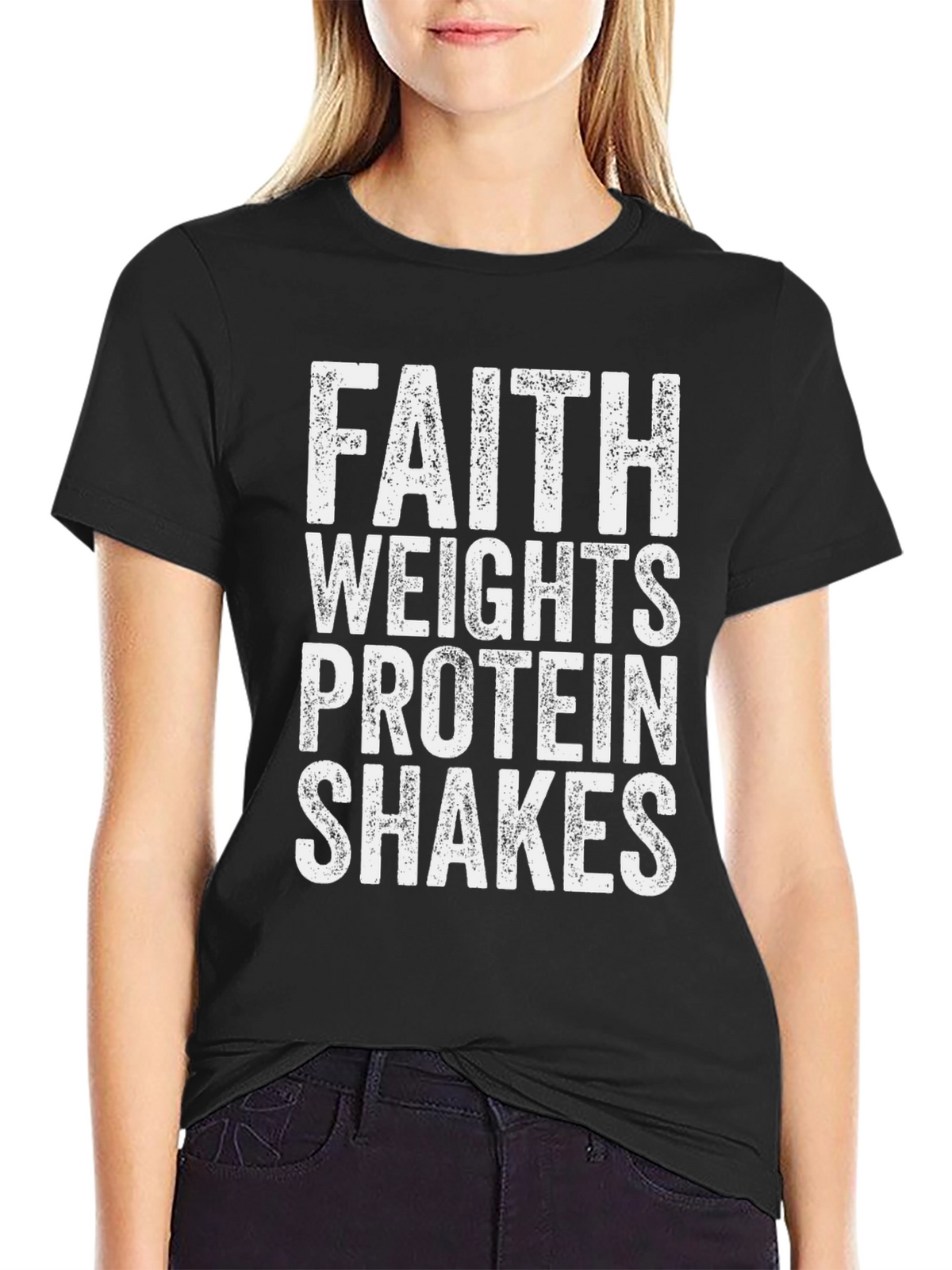 Faith Weights Protein Shakes Graphic Tee